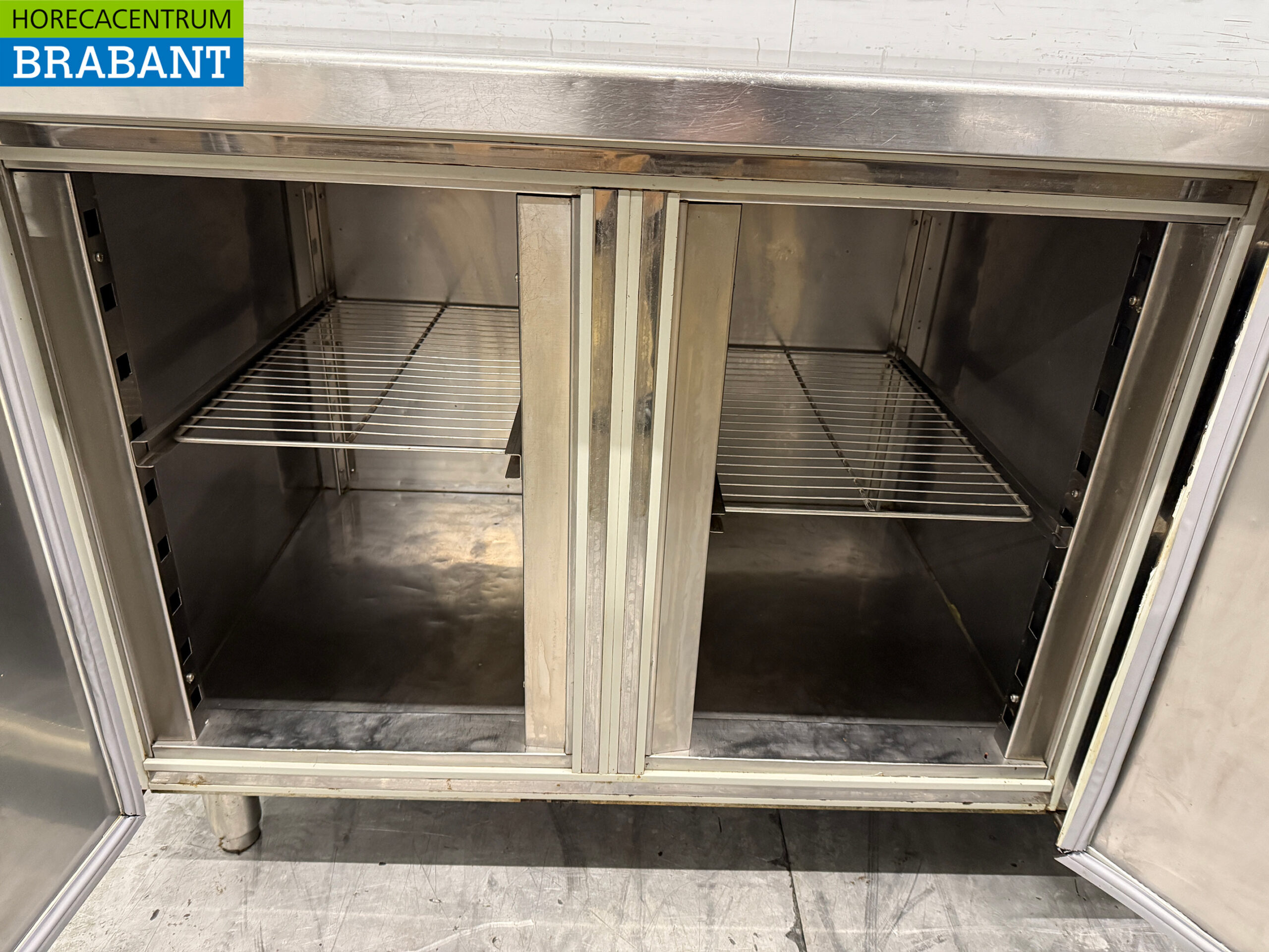 Mercatus Gekühlte Werkbank aus Edelstahl 2 Türen und 1 Schublade 147 cm 230V Horeca – Bild 4