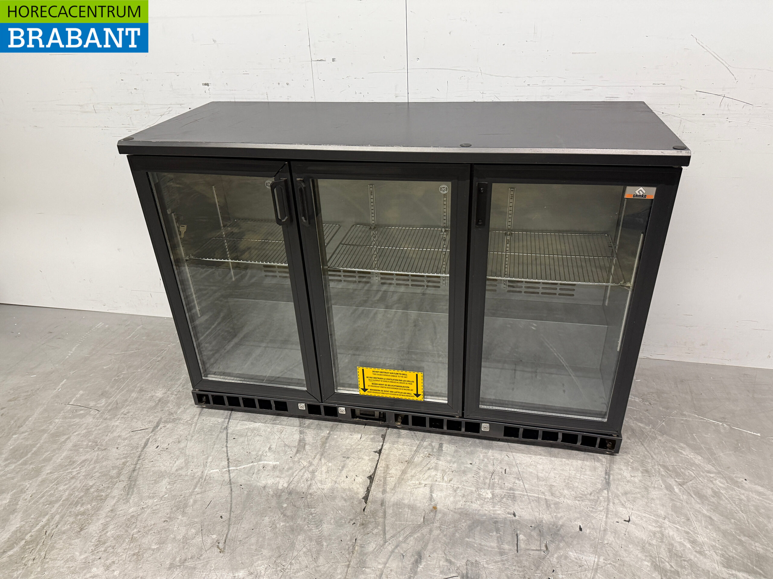Gamko Bar Cooler 3 Glas-Scharniertüren 135 cm 230V Horeca