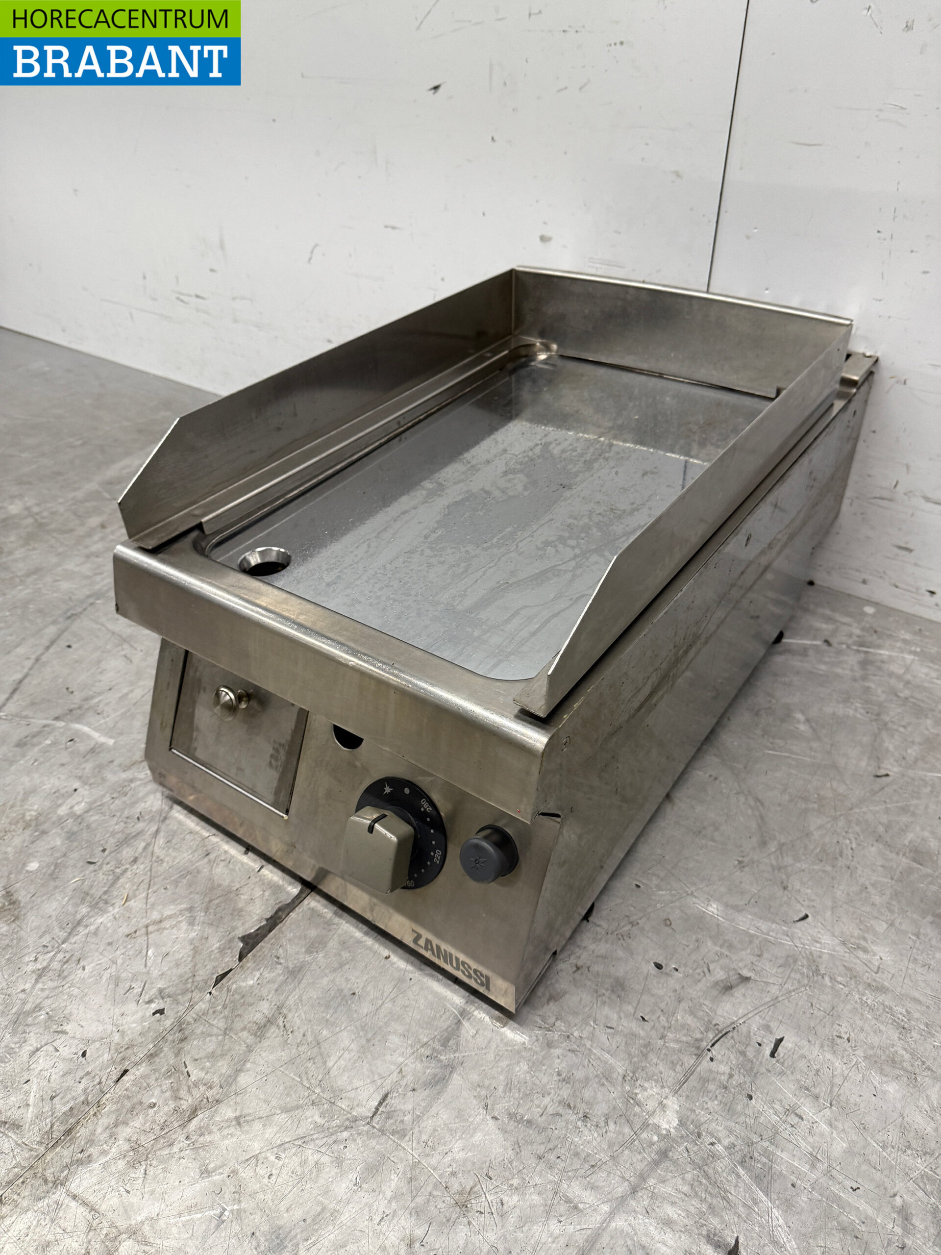 Edelstahl Zanussi Mirror Grillplatte 40 cm GAS Horeca – Bild 2
