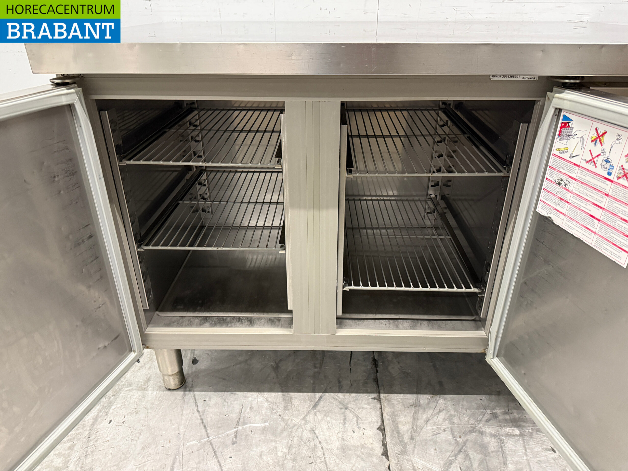 Edelstahl Afinox Kühltheke 2 Türen 126 cm 230V Horeca – Bild 4