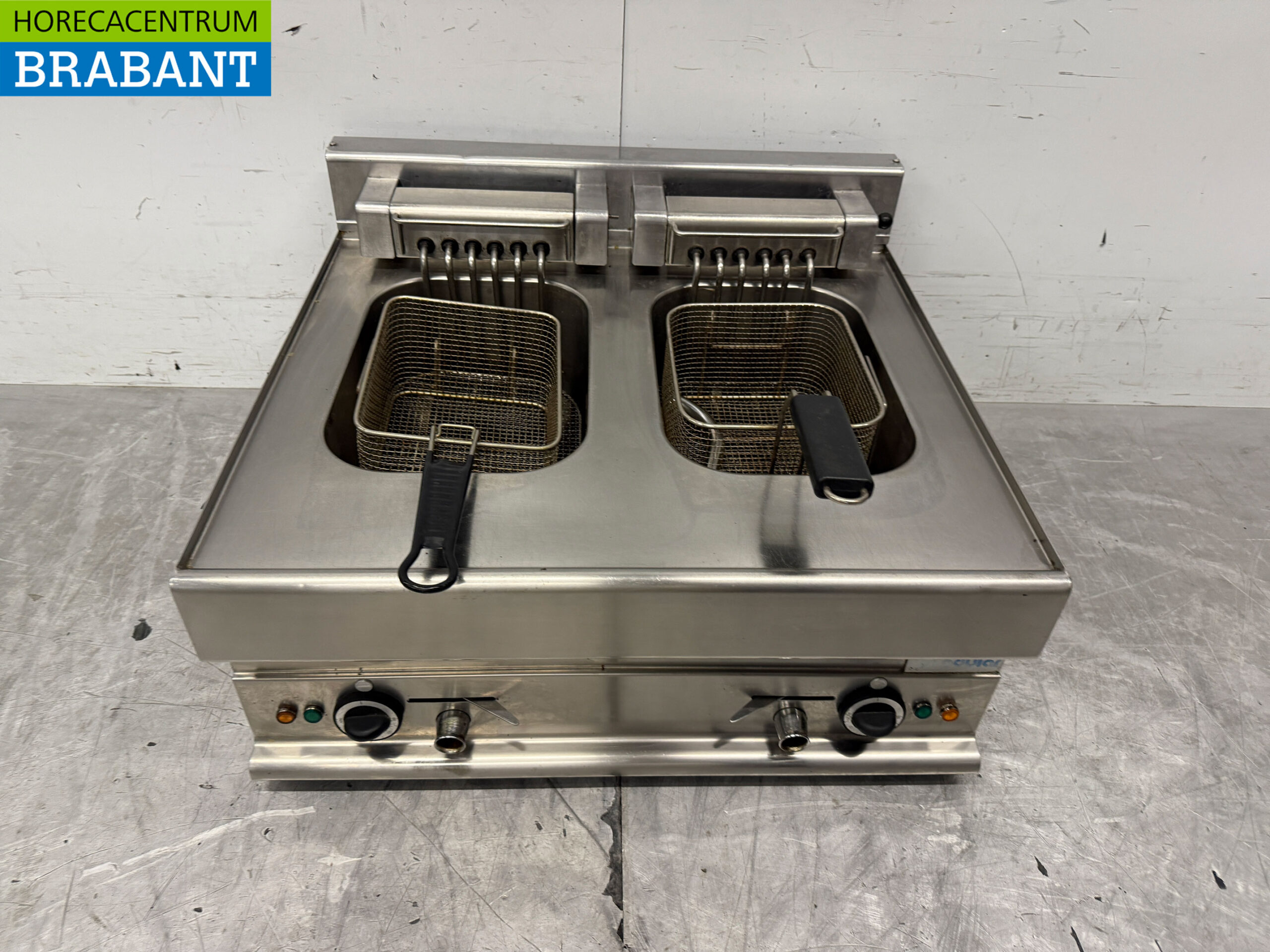 Modulare Doppelfritteuse aus Edelstahl 2 x 10 Liter 400V Horeca