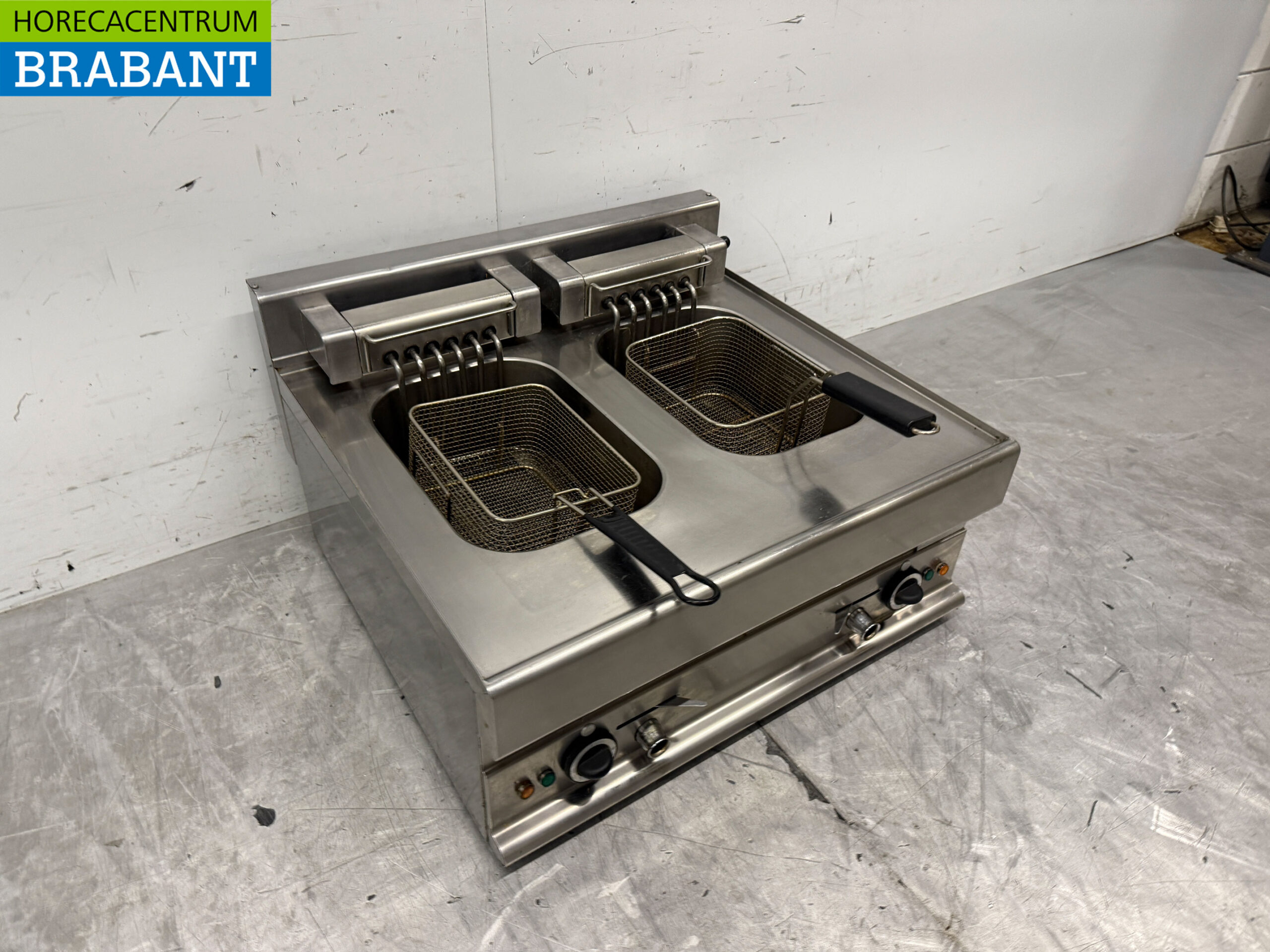 Modulare Doppelfritteuse aus Edelstahl 2 x 10 Liter 400V Horeca – Bild 3