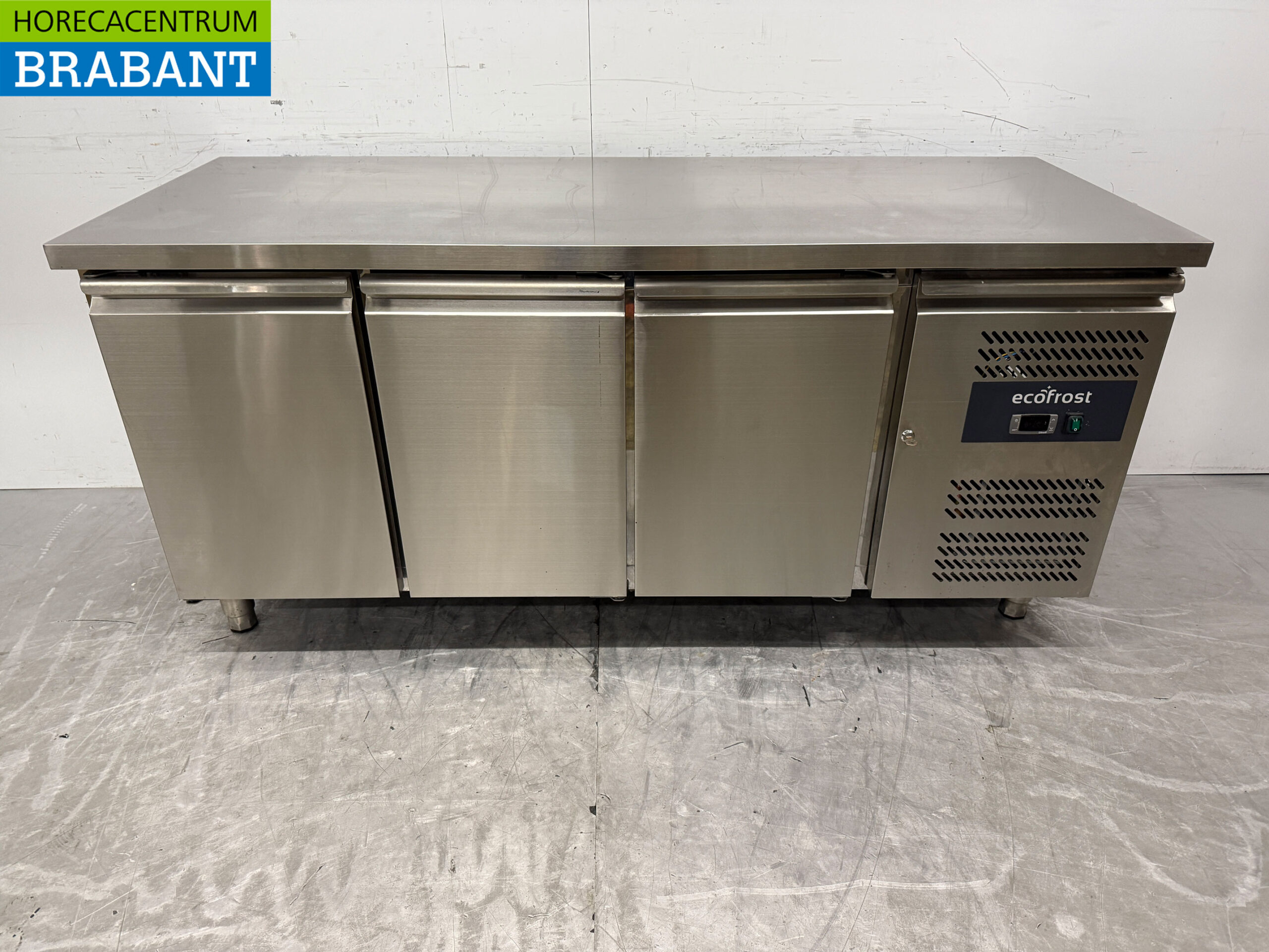 Ecofrost gekühlte Werkbank aus Edelstahl 3 Türen 179,5 cm 230V Horeca