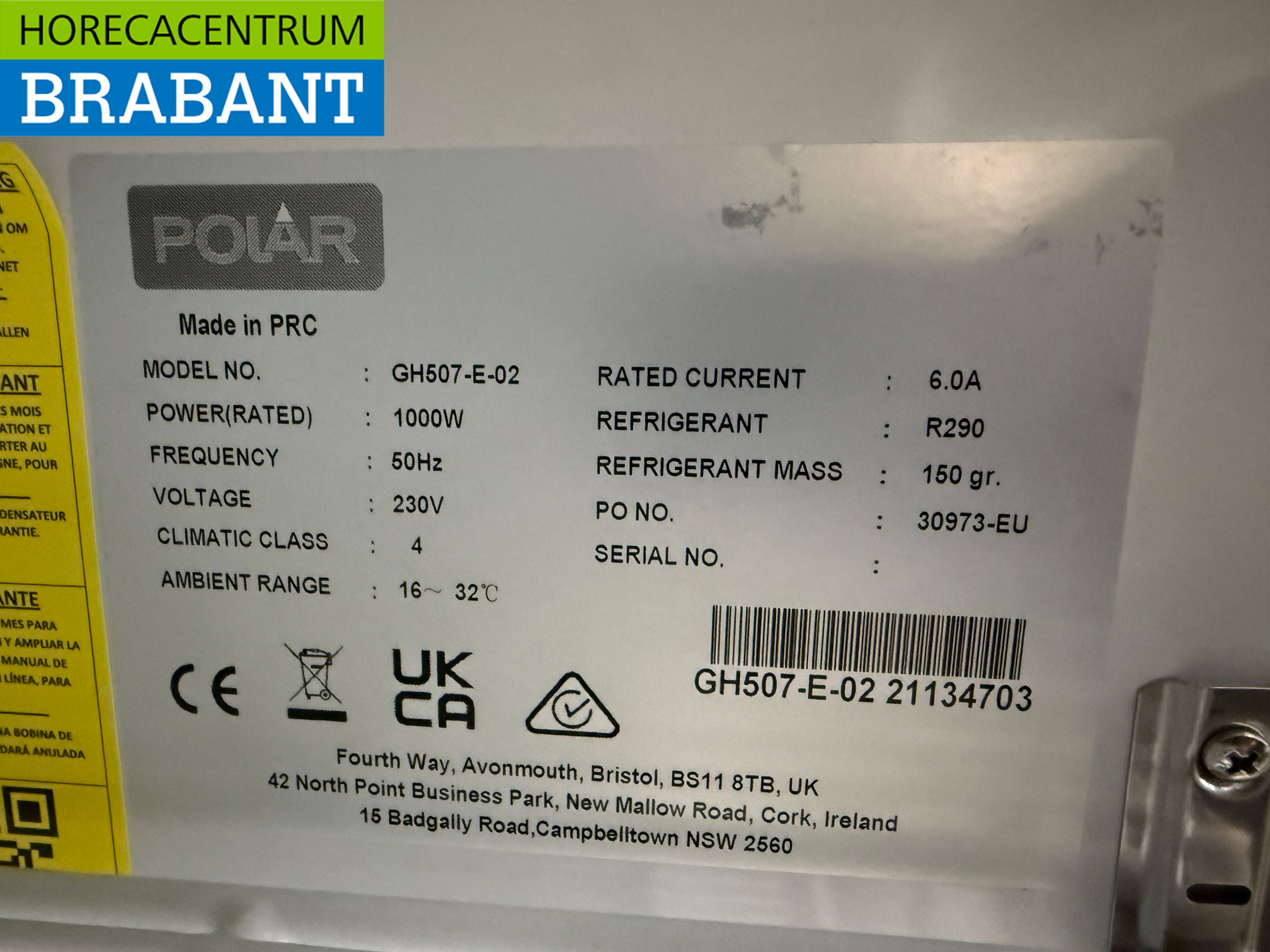 Polar Glastür-Gefrierschrank Gefrierschrank mit Glastüren 920 Liter 230V Horeca – Bild 5