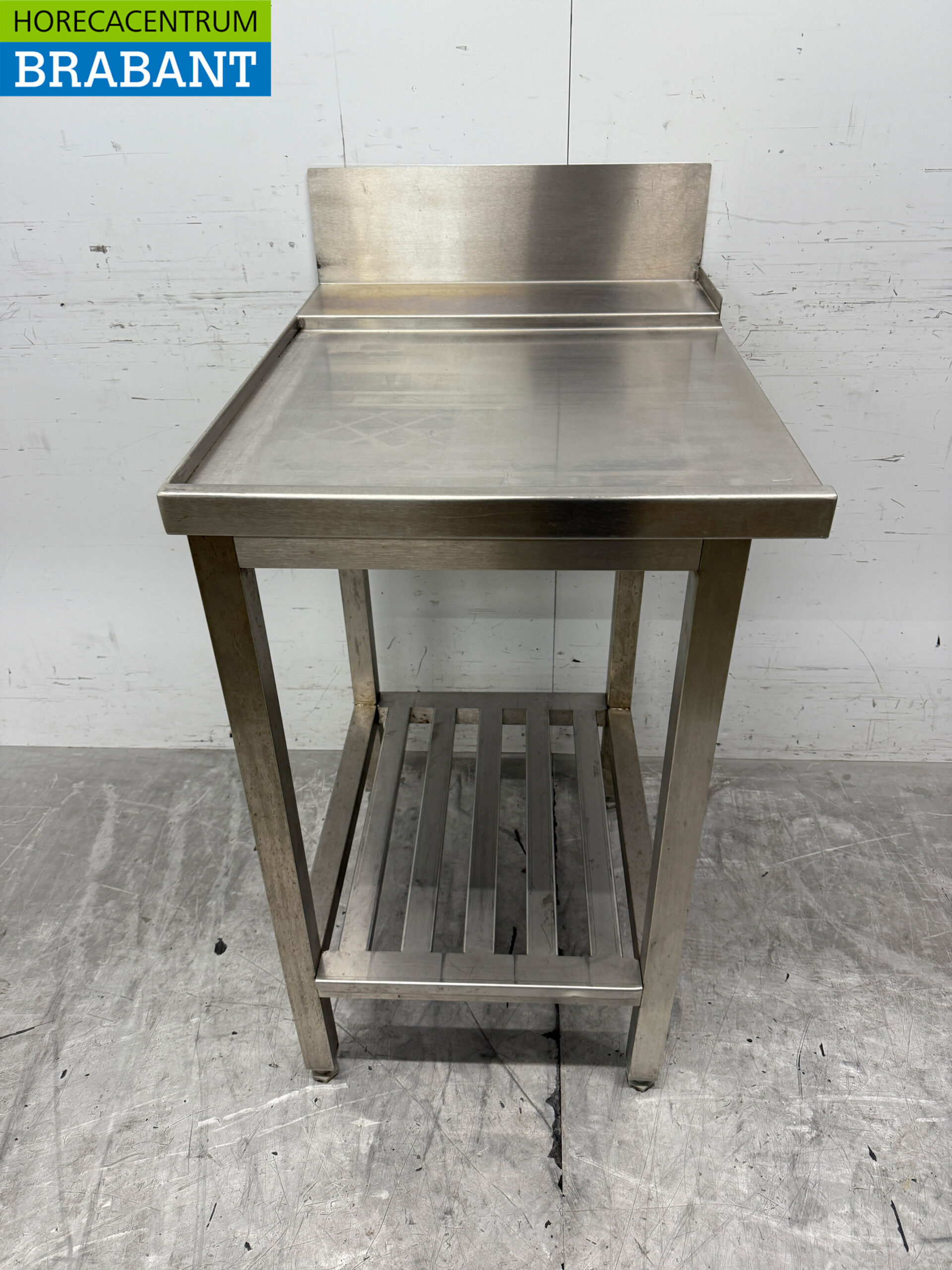 Edelstahl Abtropftisch für Durchschubspülmaschine 56 cm Horeca