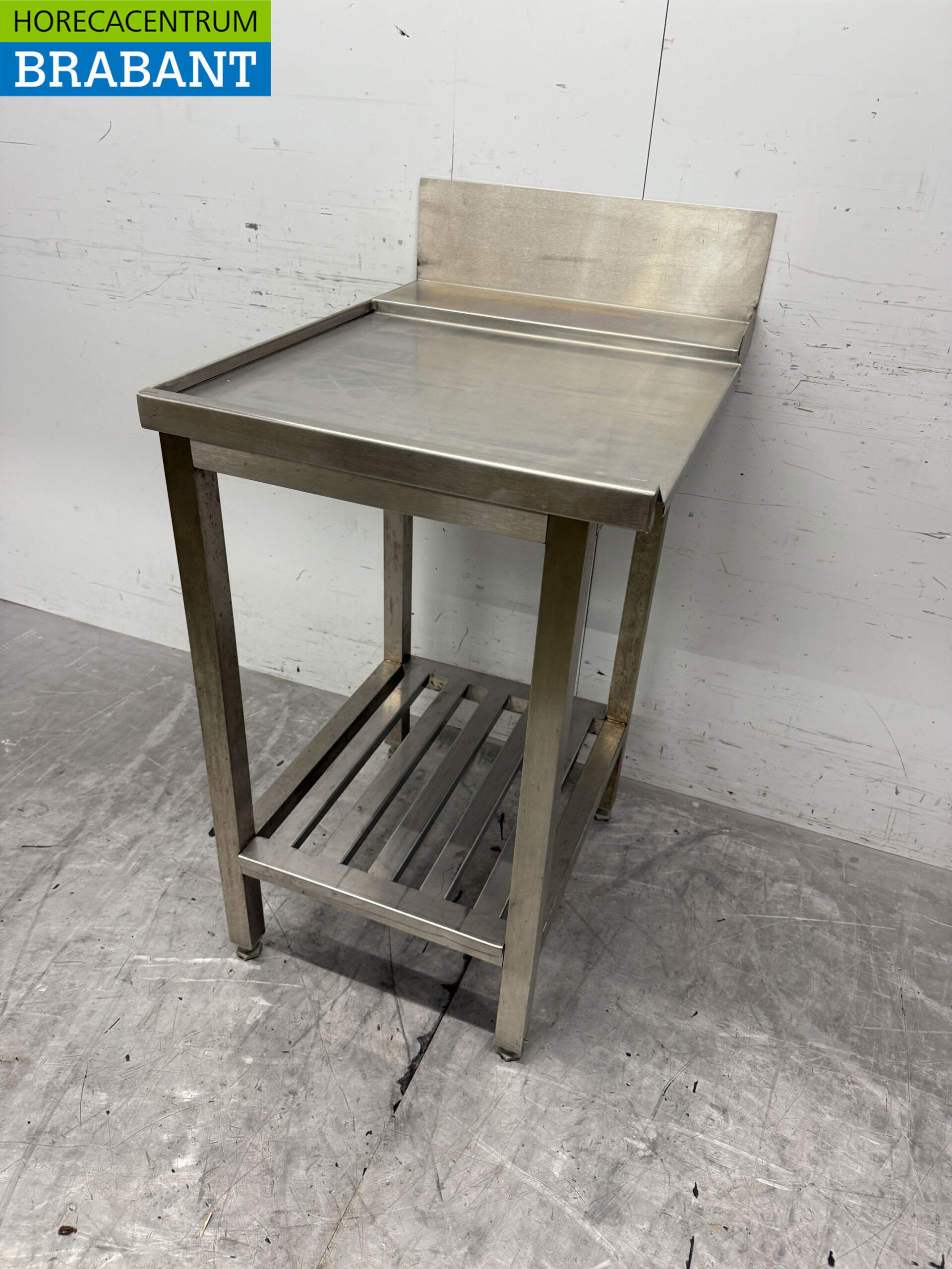 Edelstahl Abtropftisch für Durchschubspülmaschine 56 cm Horeca – Bild 3