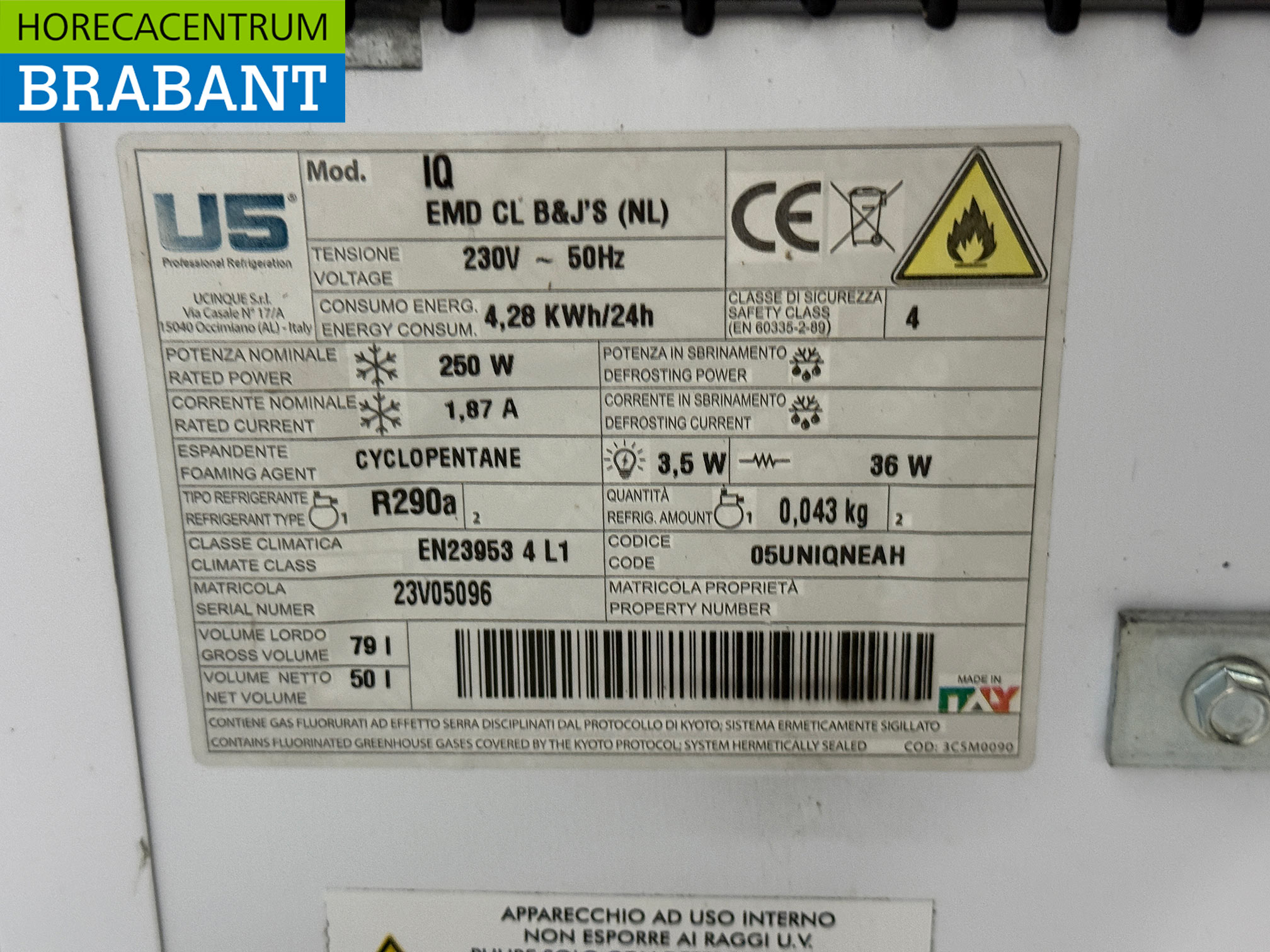 Ben & Jerry's Glastür-Gefrierschrank 79 Liter 230V Horeca – Bild 5