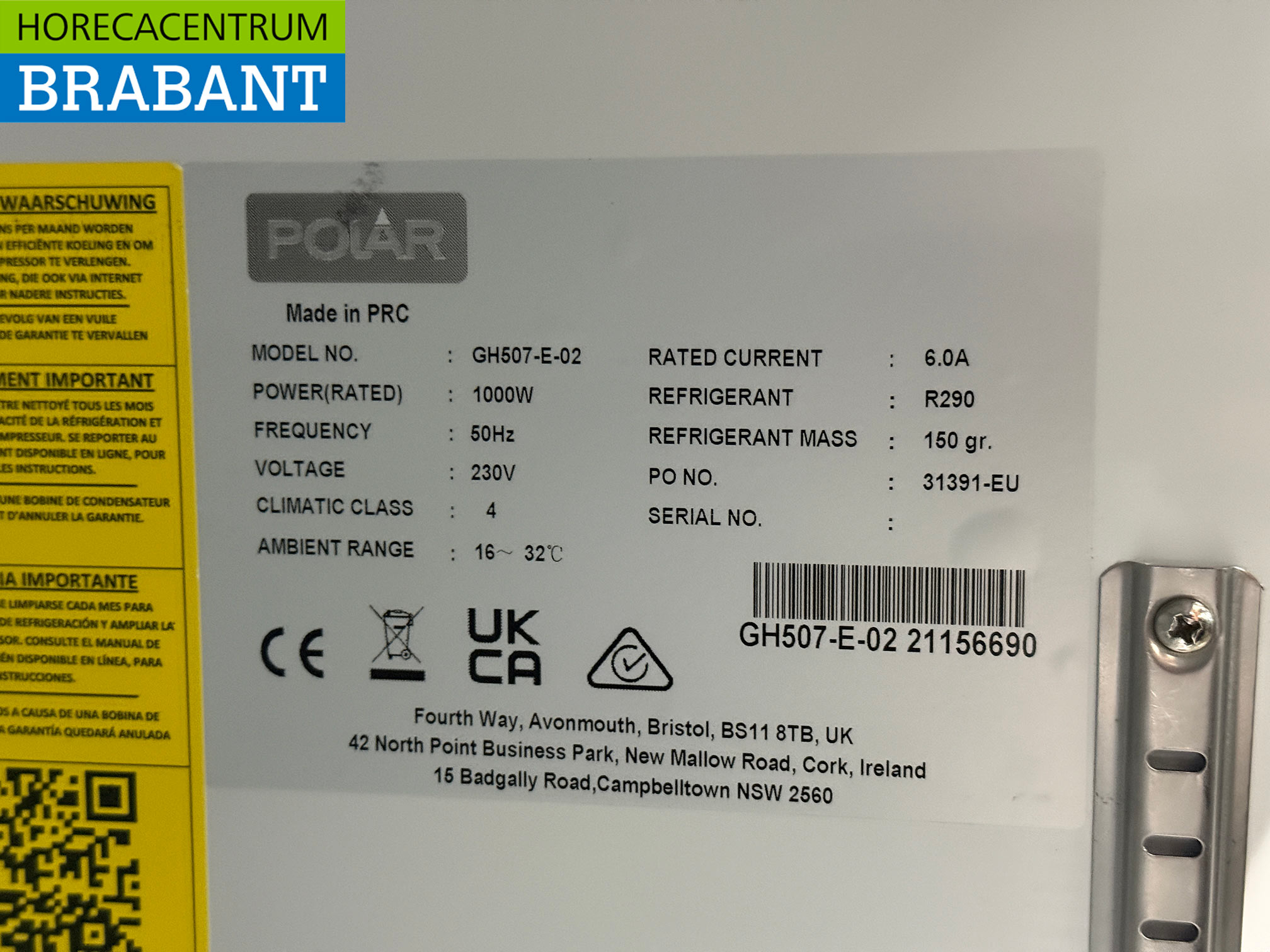 Polar Glastür-Gefrierschrank Gefrierschrank mit Glastüren 920 Liter 230V Horeca – Bild 5
