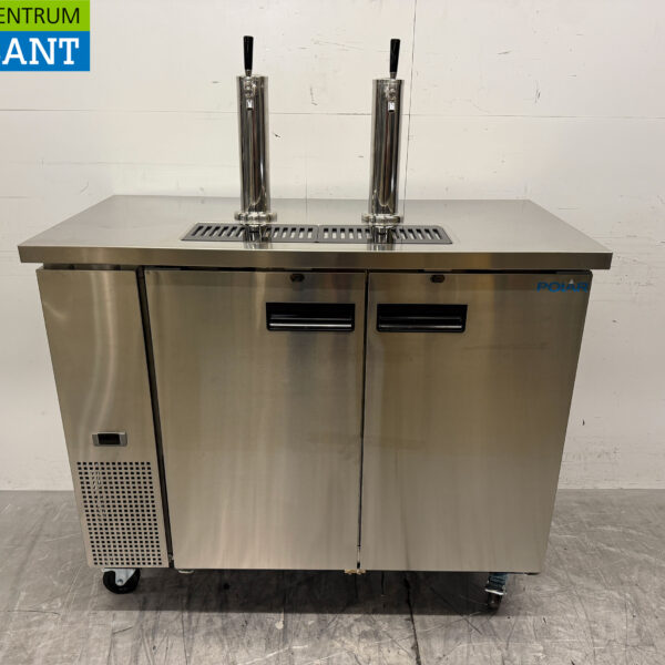 Polar GE633 Mobiler Bierkühler Fasskühler Bierzapfanlage mit Doppelzapfhahn und Zubehör 230V Horeca