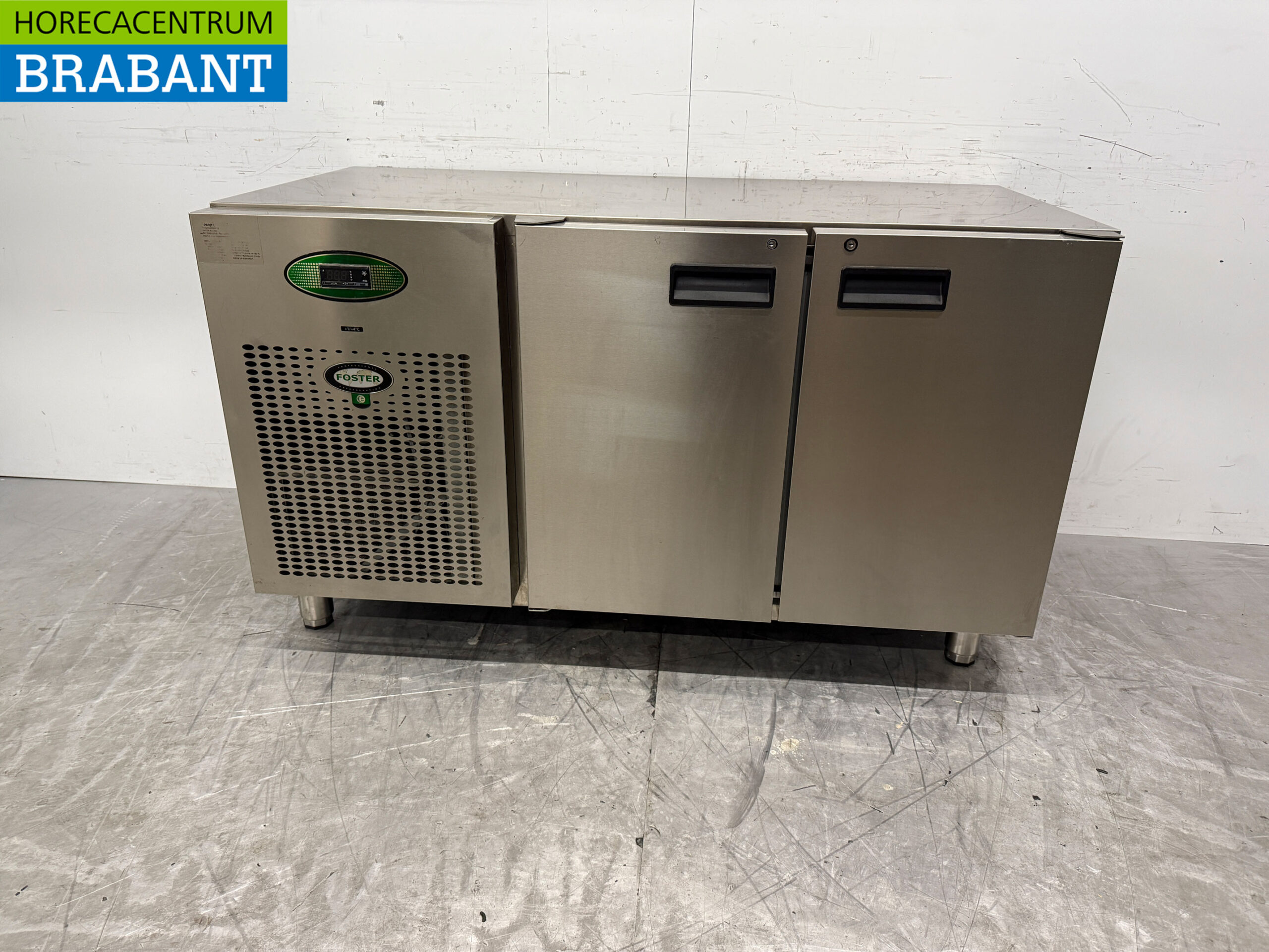 Edelstahl Foster gekühlte Werkbank 2 Türen 142 cm 230V Horeca