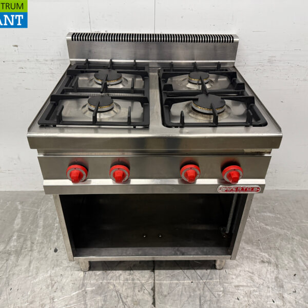 Berto's 4-Flammen-Gasherd 80 cm GAS Horeca aus Edelstahl