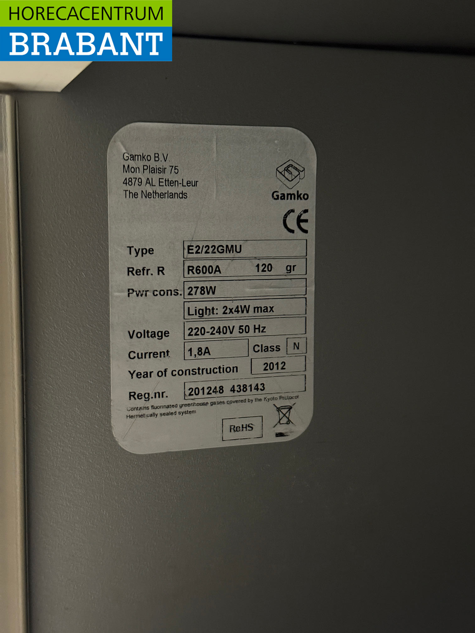 Gamko Bar Cooler 2 Glas Flügeltüren 143 cm 230V Horeca – Bild 5