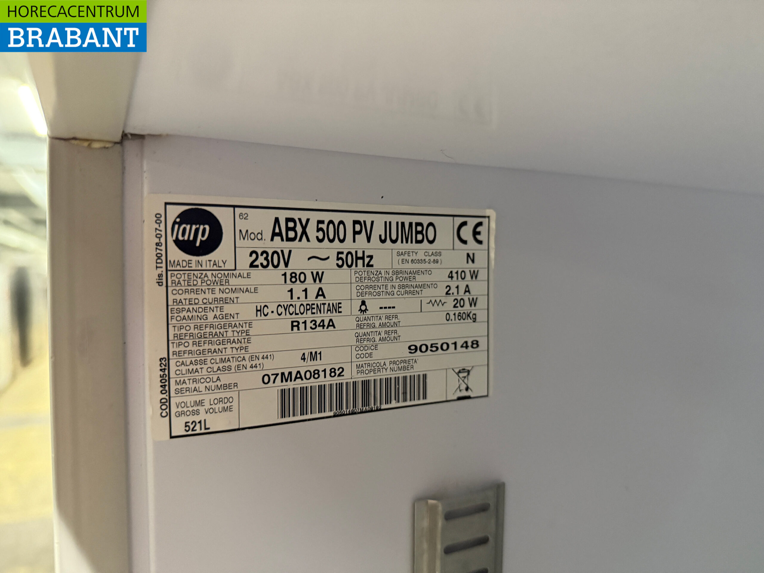 Edelstahl Jumbo-Kühlschrank 521 Liter 230V Horeca – Bild 5