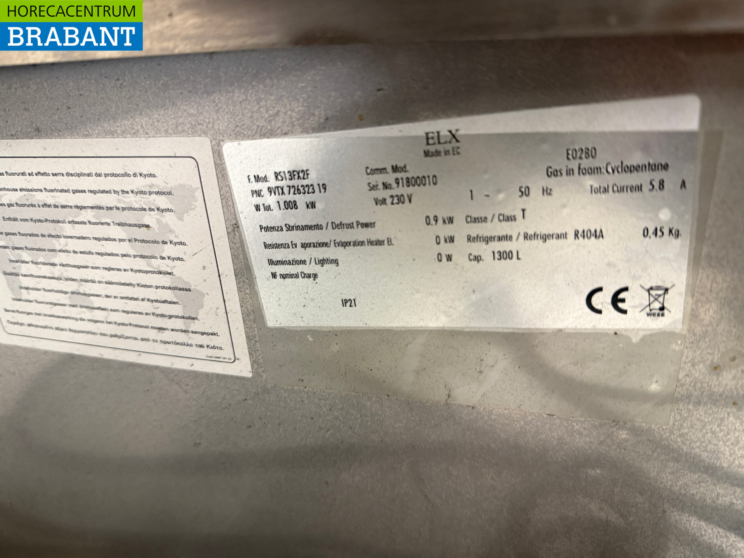 Zanussi Doppeltüriger Kühlschrank aus Edelstahl 1300 Liter 230V Horeca – Bild 5