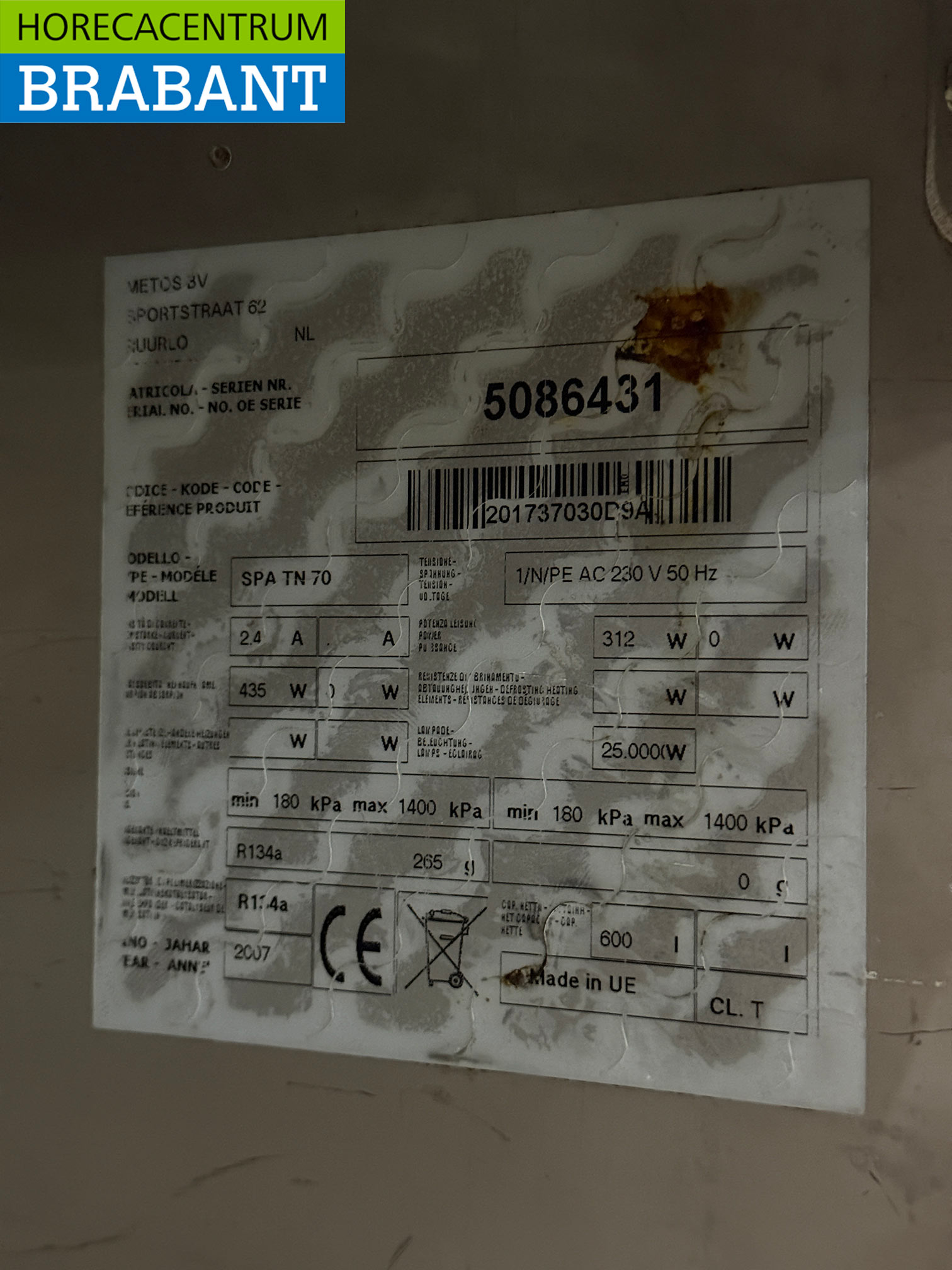 Metos Mobiler Kühlschrank aus Edelstahl 600 Liter 230V Horeca – Bild 5