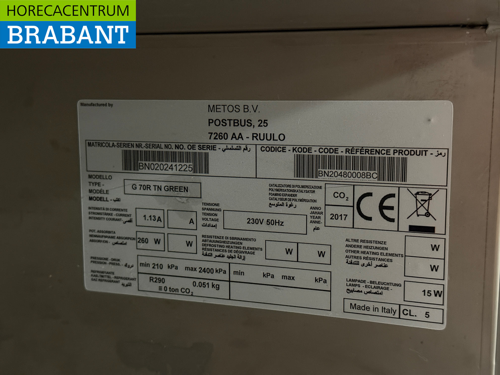 Metos Mobiler Kühlschrank aus Edelstahl 600 Liter 230V Horeca – Bild 5