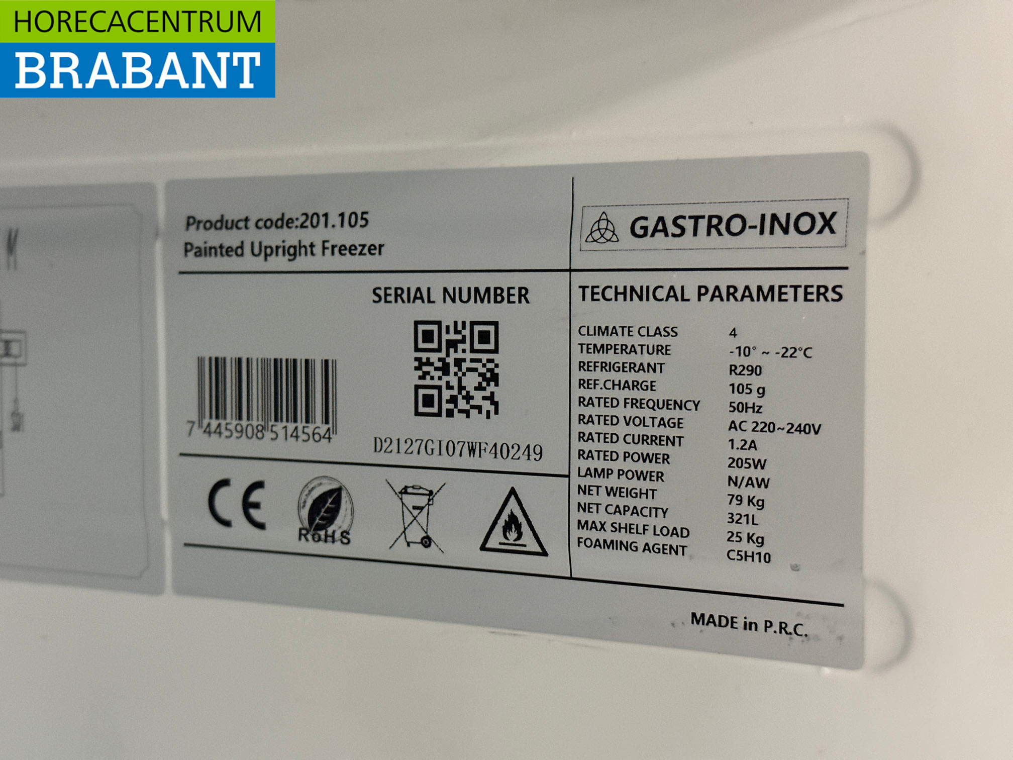Gastro-Inox Gefrierschrank 321 Liter 230V Horeca – Bild 5