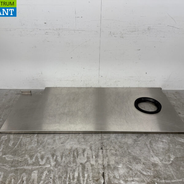 Edelstahl Arbeitsplatte mit Ablaufloch 24 cm 203,5 x 90 cm Horeca