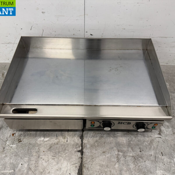 Edelstahl Spiegelgrillplatte Chrom Grillplatte Griddle 73 cm 2 x 230V Horeca