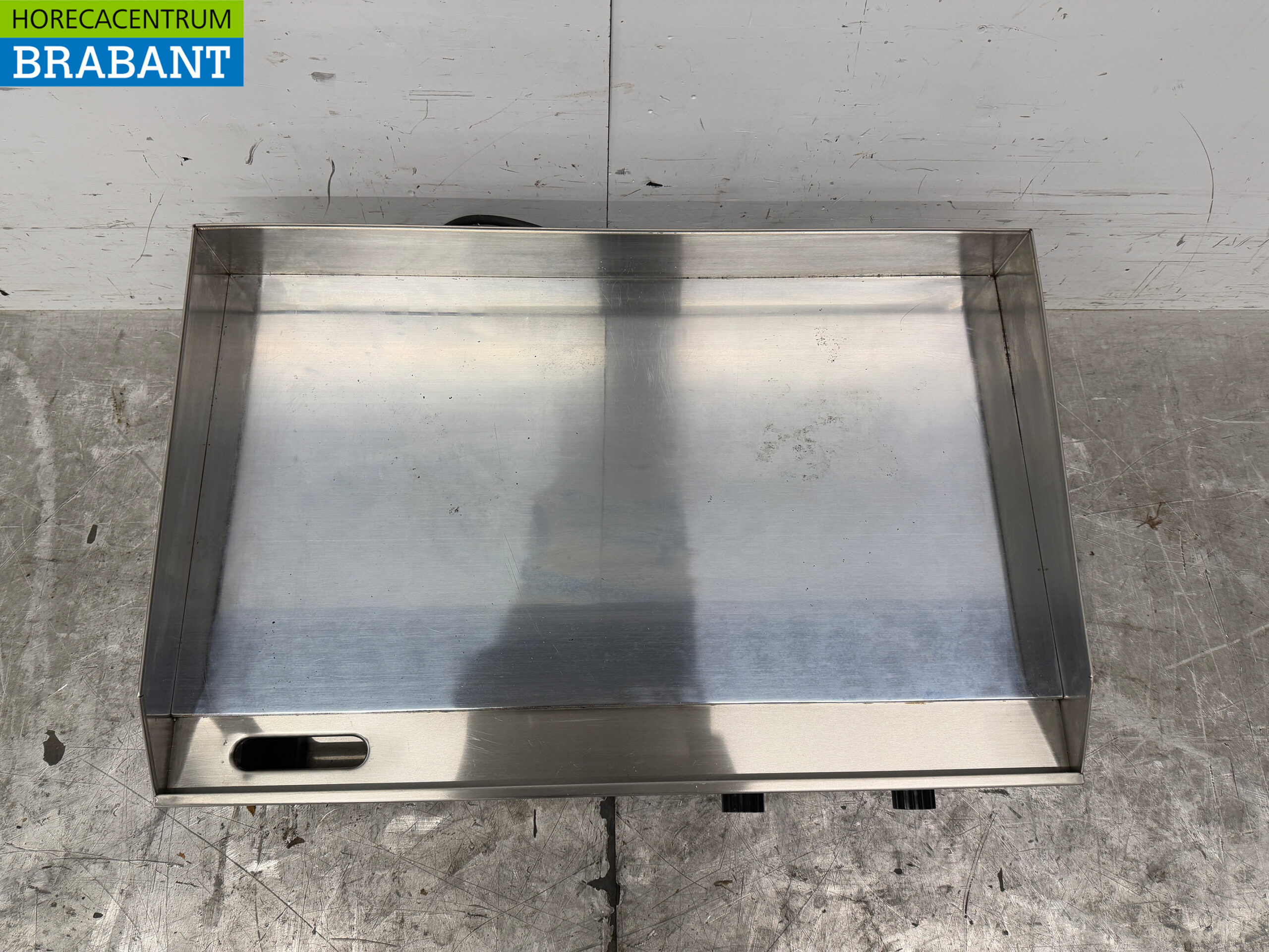 Edelstahl Spiegelgrillplatte Chrom Grillplatte Griddle 73 cm 2 x 230V Horeca – Bild 4