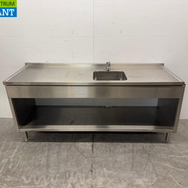 Spülbecken aus Edelstahl Spülbecken mit Wasserhahn 200 x 70 x 90 cm Catering