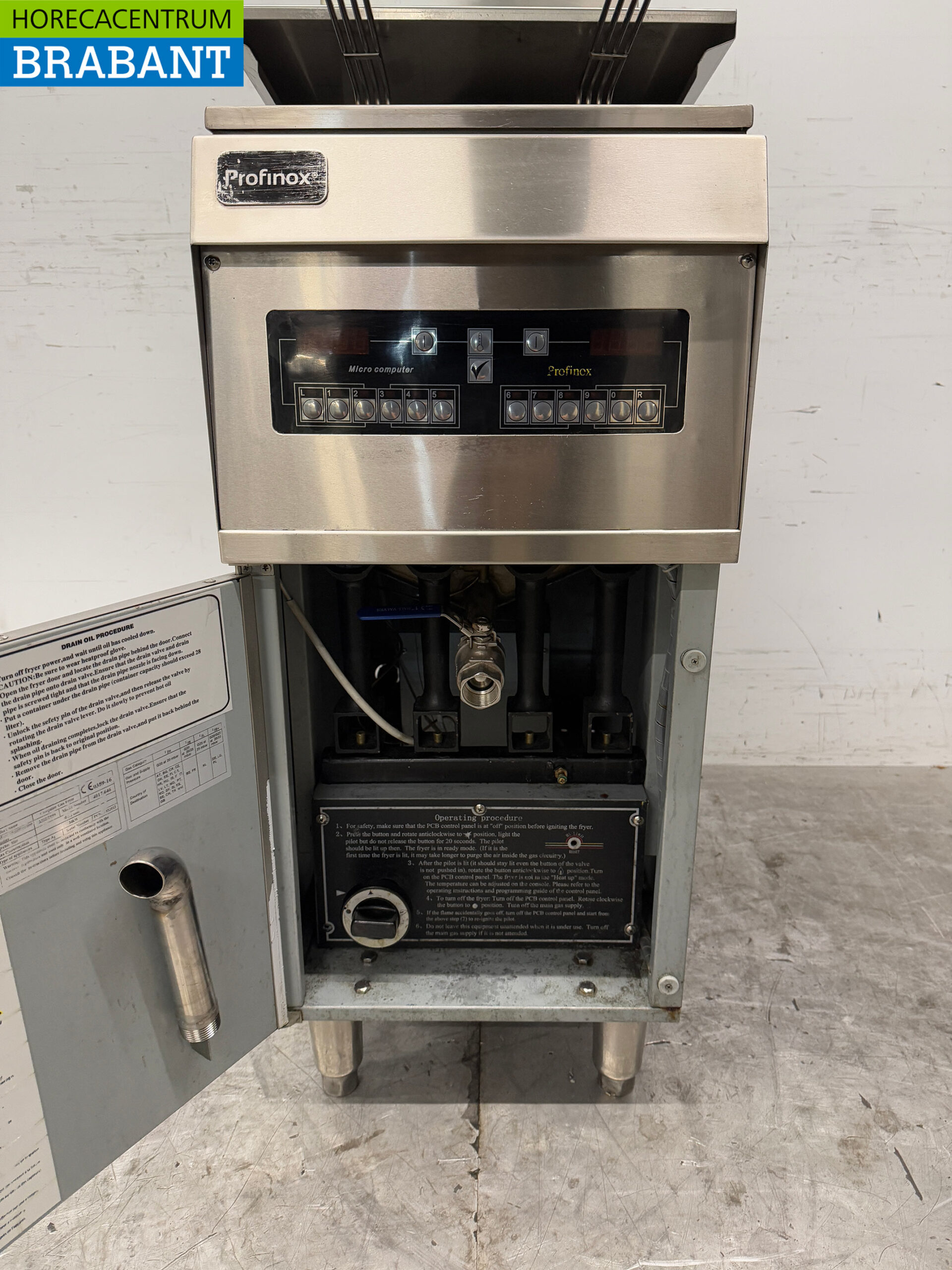 Profinox Fritteuse aus Edelstahl 21 Liter GAS Catering – Bild 4