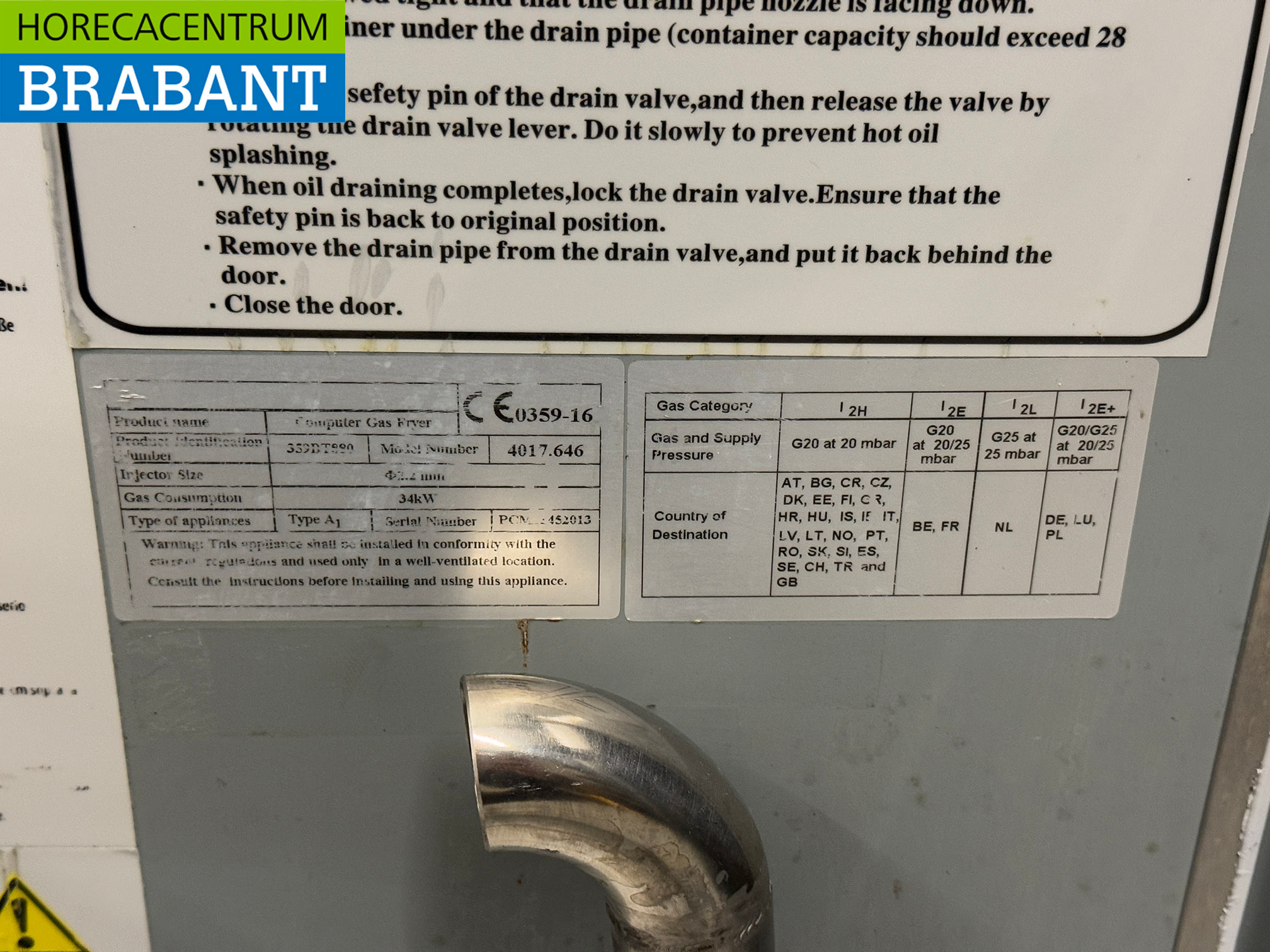 Profinox Fritteuse aus Edelstahl 21 Liter GAS Catering – Bild 6