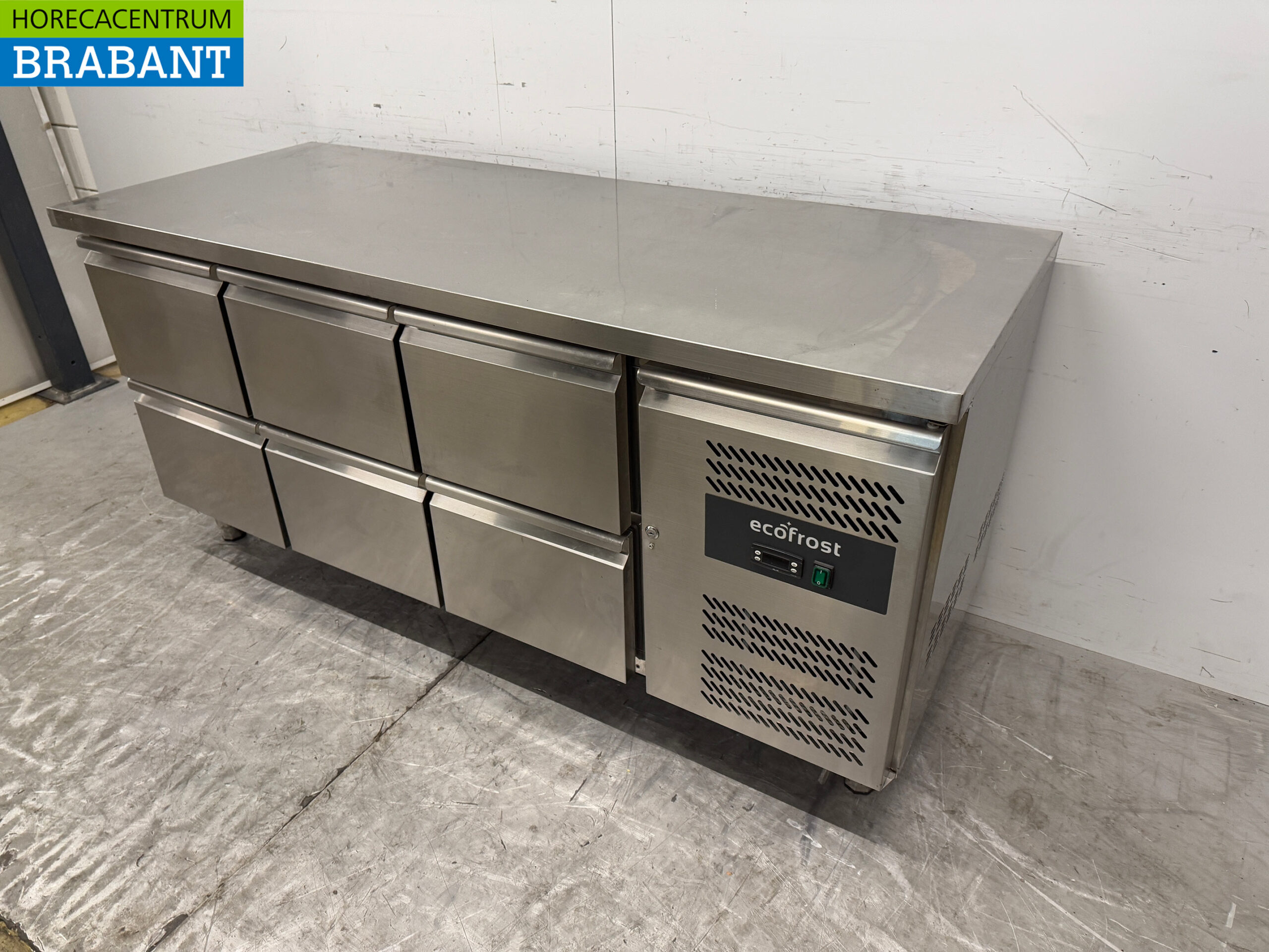Ecofrost Kühlwerkbank aus Edelstahl 6 Schubladen 179,5 cm 230V Horeca – Bild 2