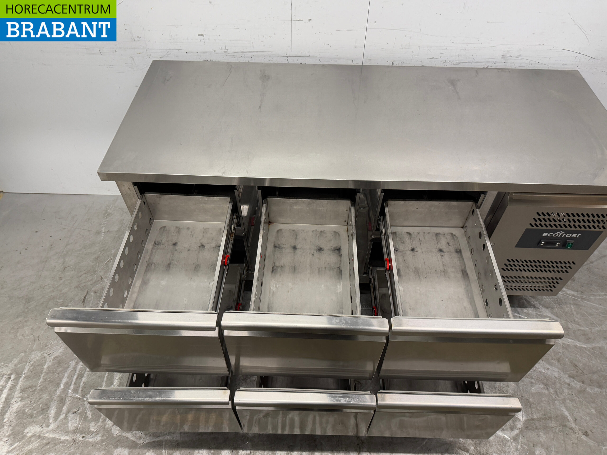 Ecofrost Kühlwerkbank aus Edelstahl 6 Schubladen 179,5 cm 230V Horeca – Bild 4