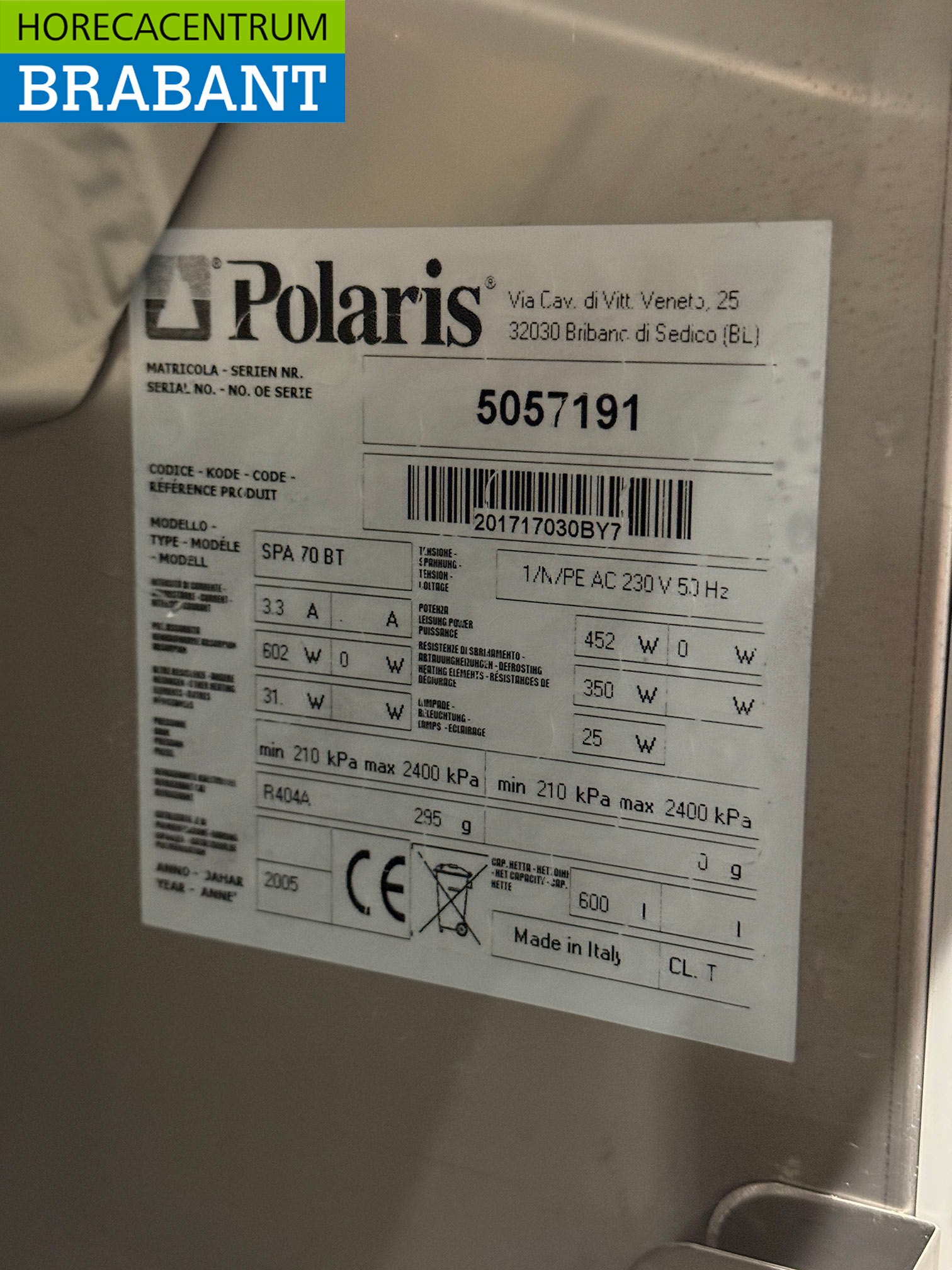 Edelstahl Polaris Kühlung 600 Liter 230V Horeca – Bild 5