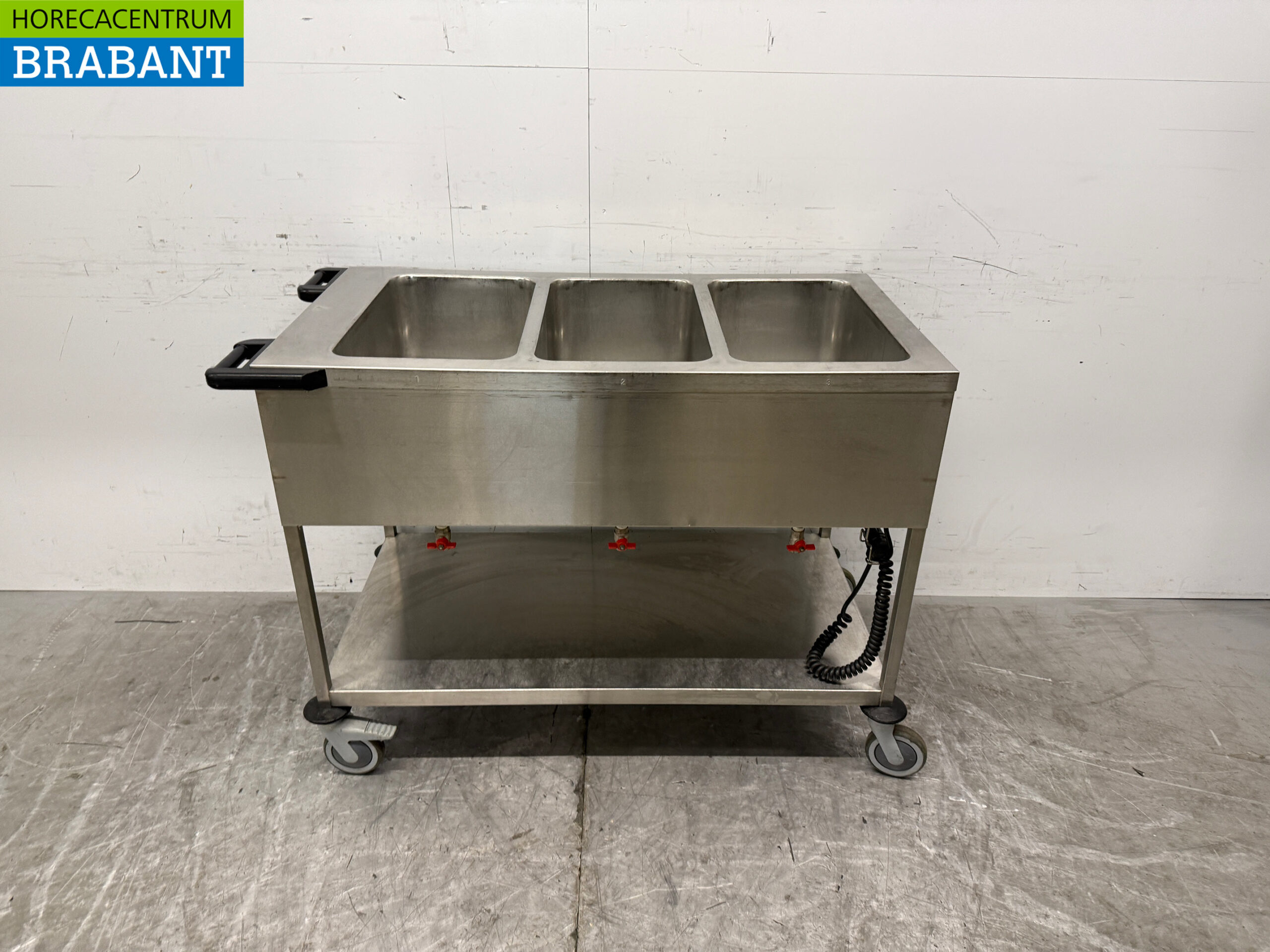Hupfer Bain Marie Wagen aus Edelstahl 3 x 1/1 GN 230V Horeca