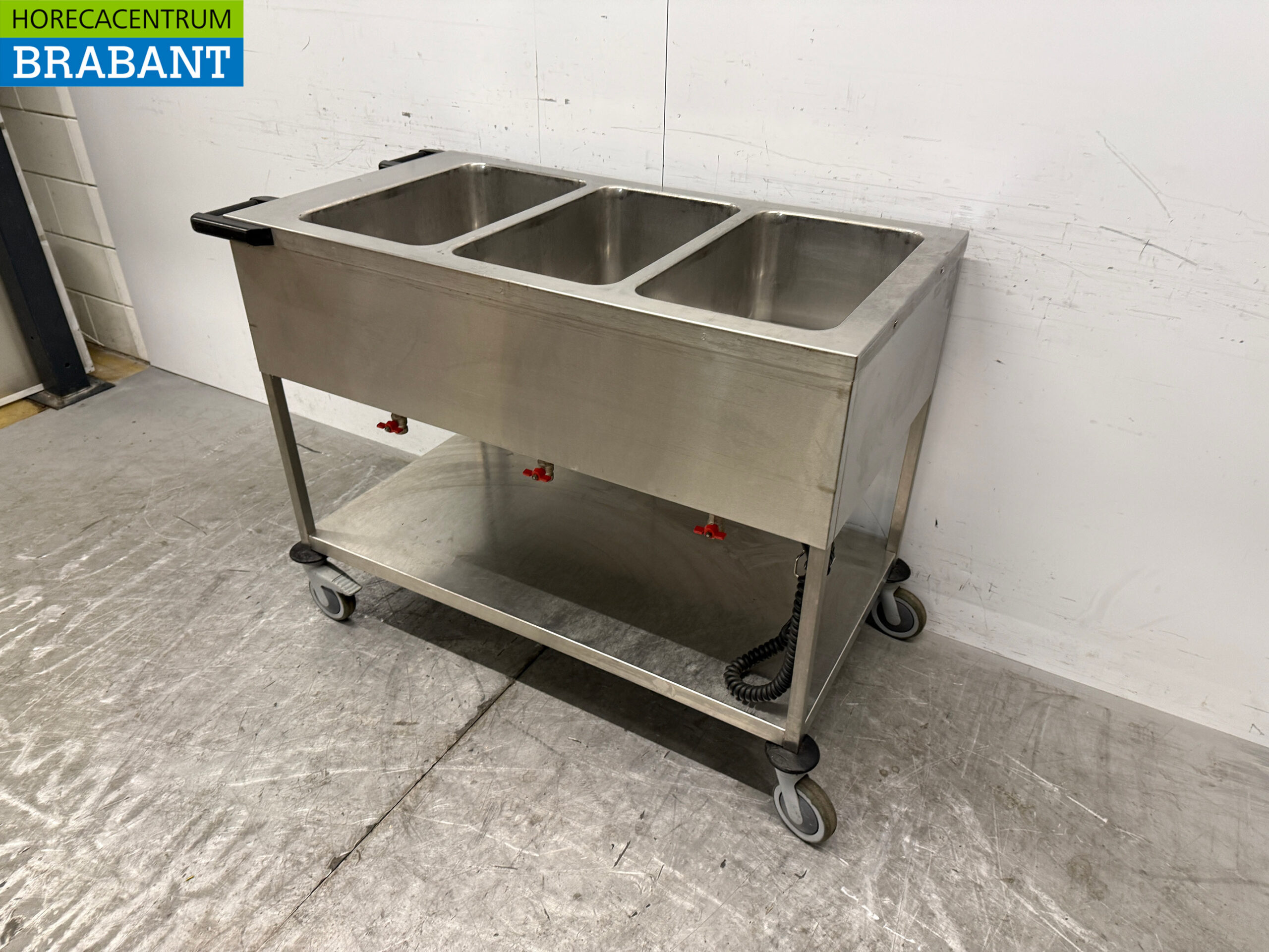 Hupfer Bain Marie Wagen aus Edelstahl 3 x 1/1 GN 230V Horeca – Bild 2