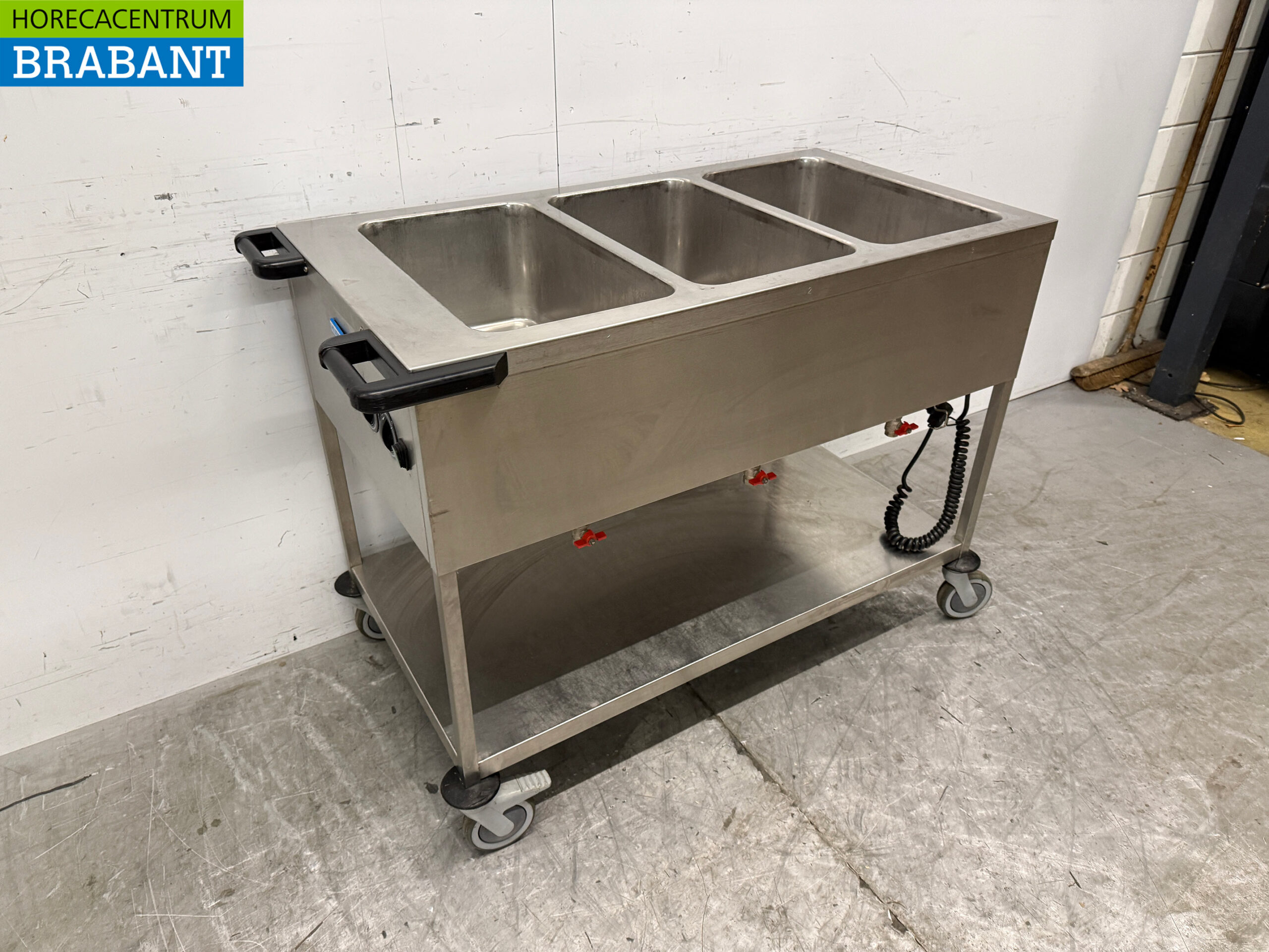 Hupfer Bain Marie Wagen aus Edelstahl 3 x 1/1 GN 230V Horeca – Bild 3