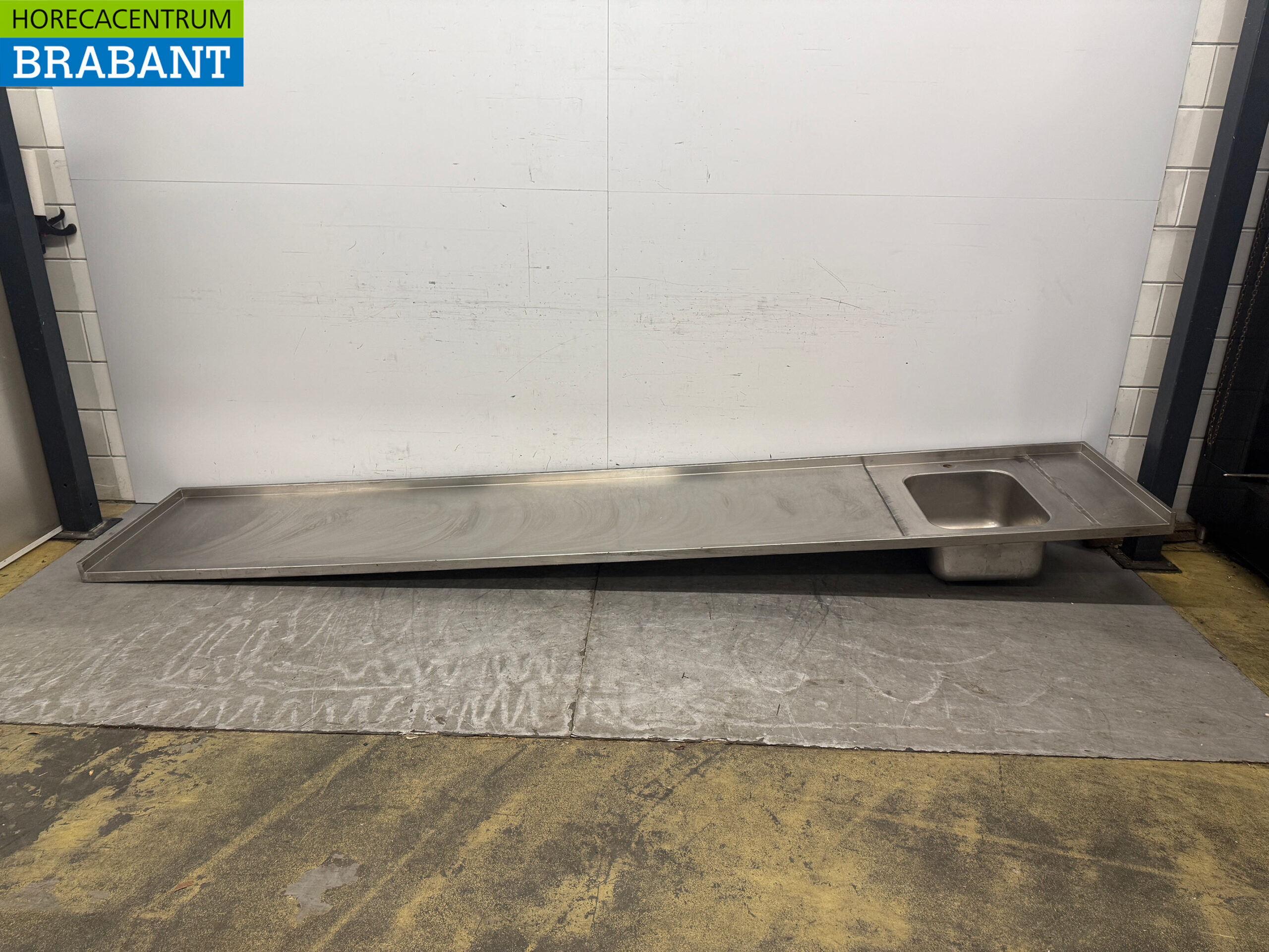 Edelstahl-Spülbecken Waschbecken 372 x 70 cm Horeca