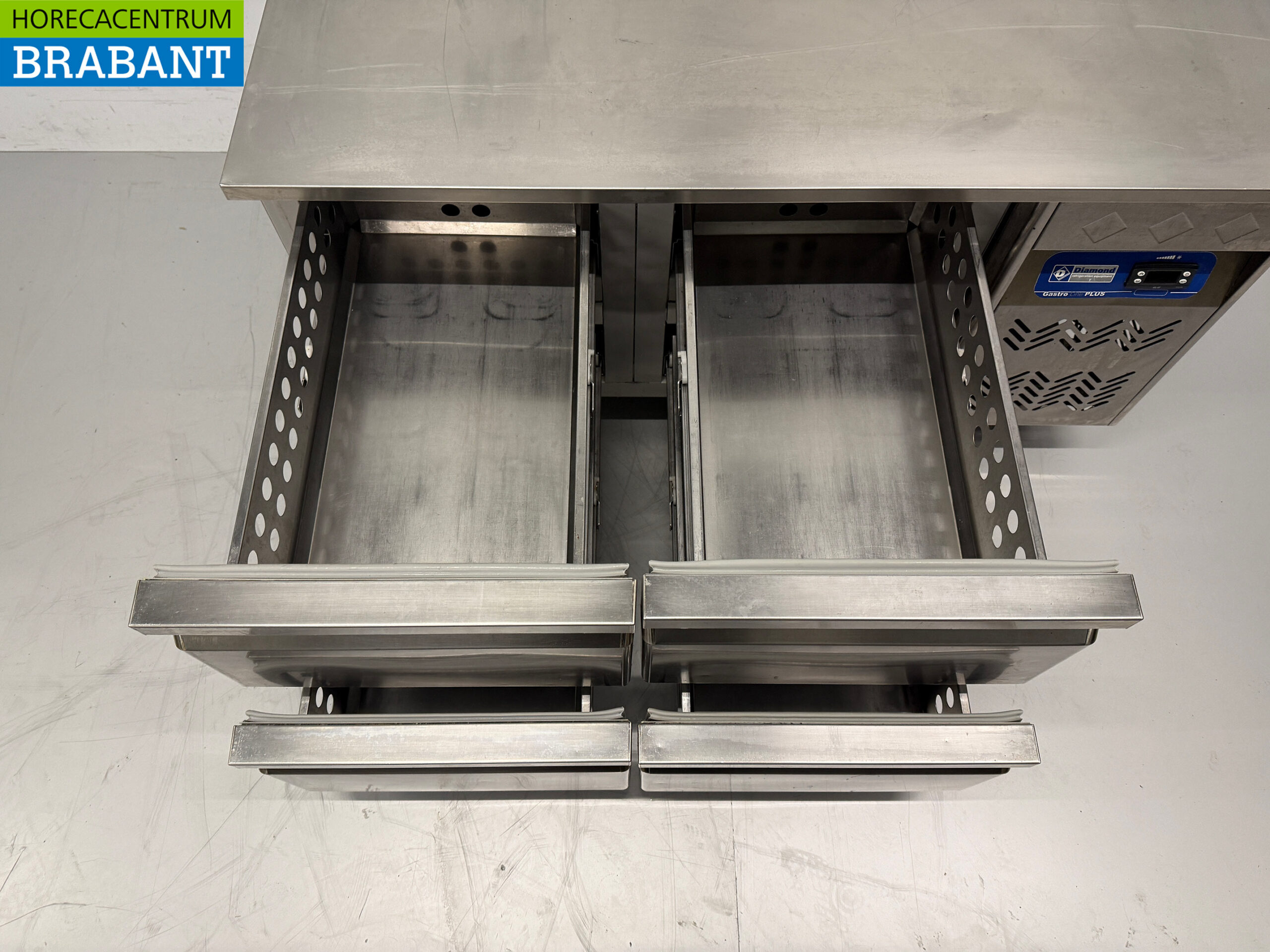 Edelstahl Diamond Kühltheke mit 4 Schubladen 120 cm 230V Catering – Bild 4