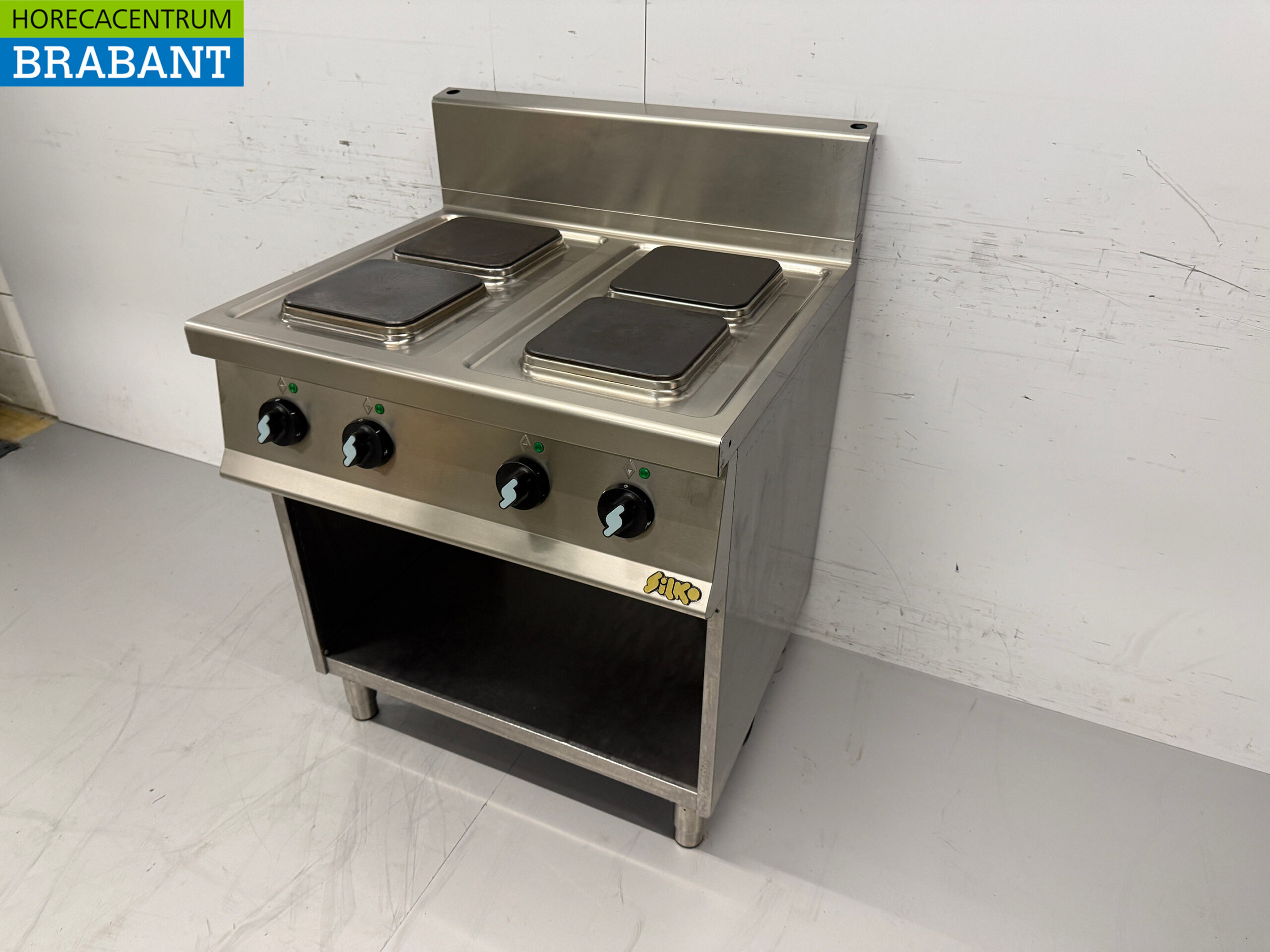 Silko 4-Flammen-Elektroherd aus Edelstahl 400V Horeca – Bild 2
