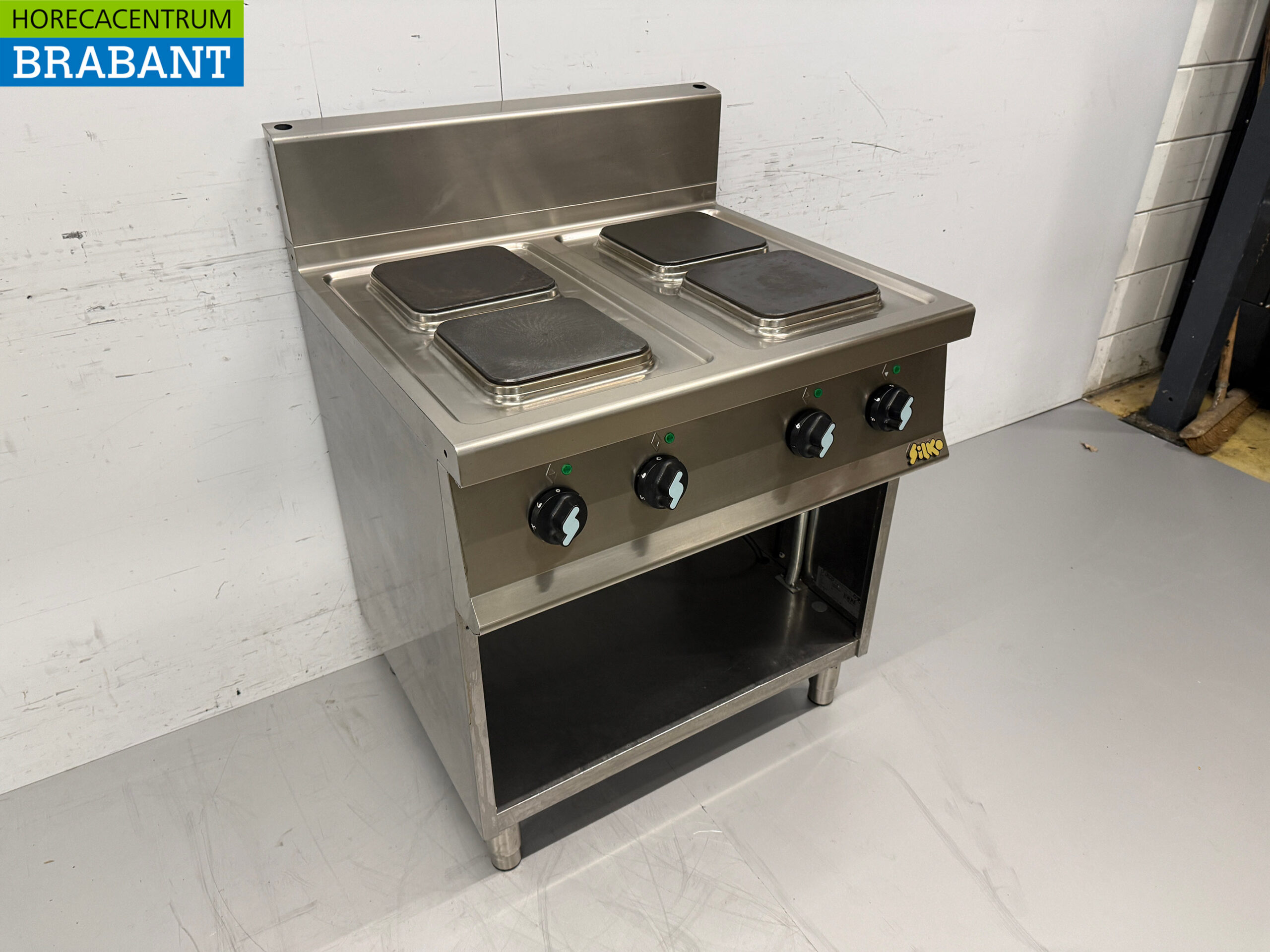 Silko 4-Flammen-Elektroherd aus Edelstahl 400V Horeca – Bild 3