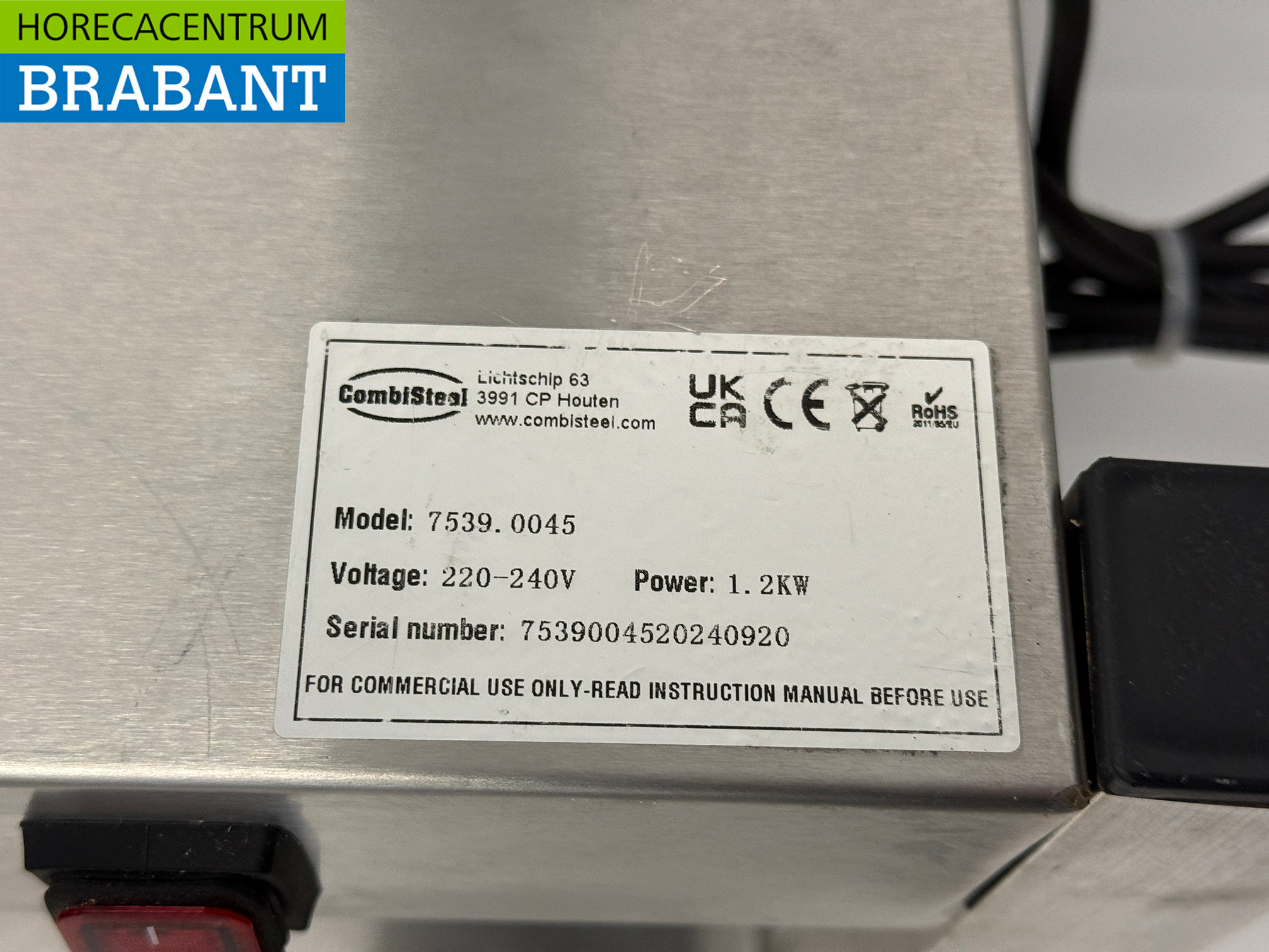 Edelstahl Combisteel Doppelhaltebrücke 2 x 230V Horeca – Bild 4