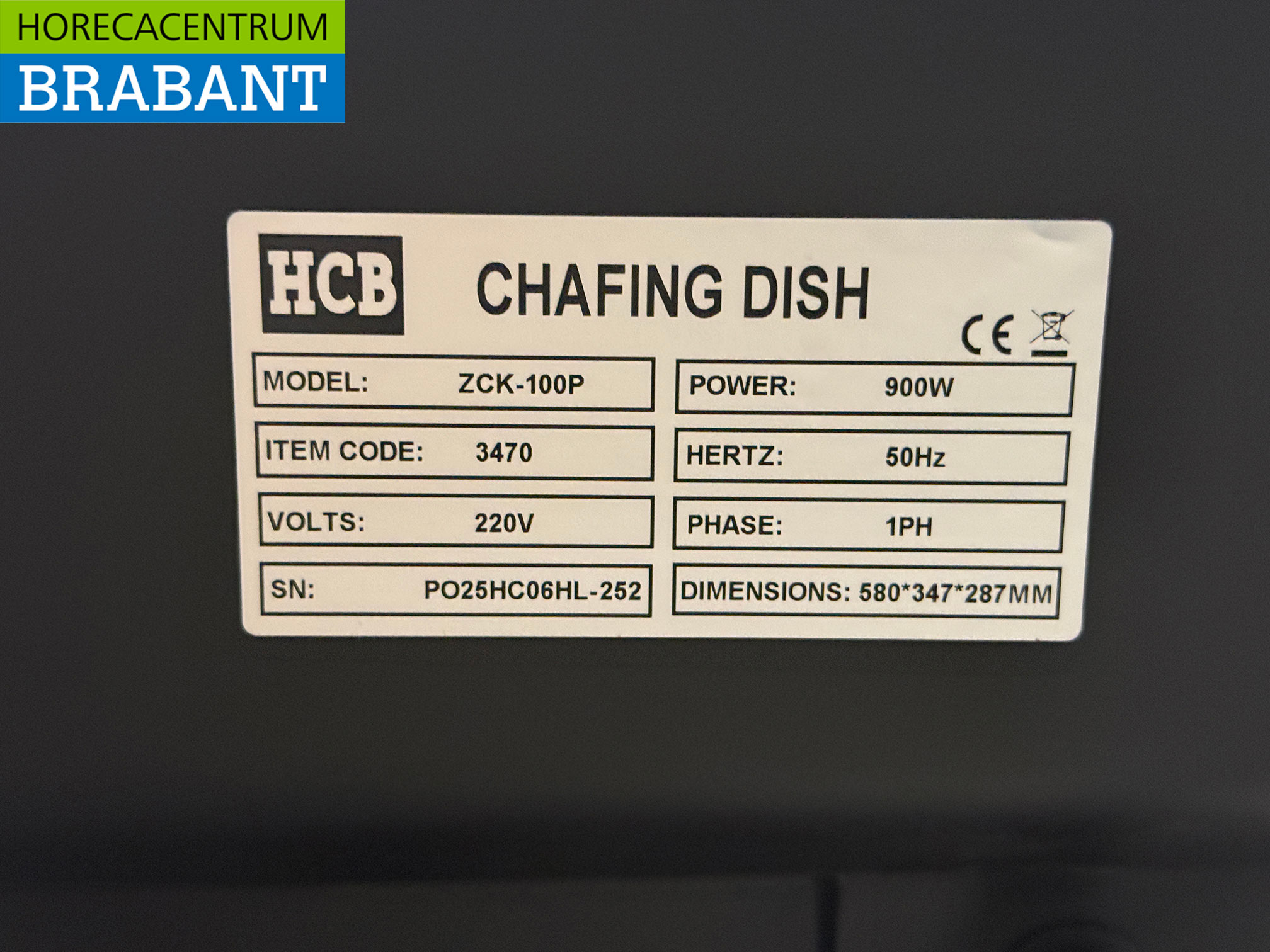 HCB Elektrische Chafing Dish 1/1 GN 100 mm 230V Horeca – Bild 6