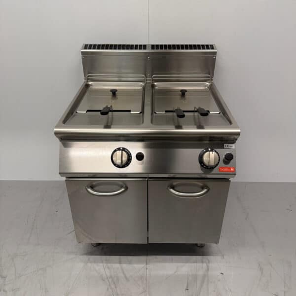 Edelstahl Gastro M Doppelfritteuse 2 x 13 Liter GAS Catering