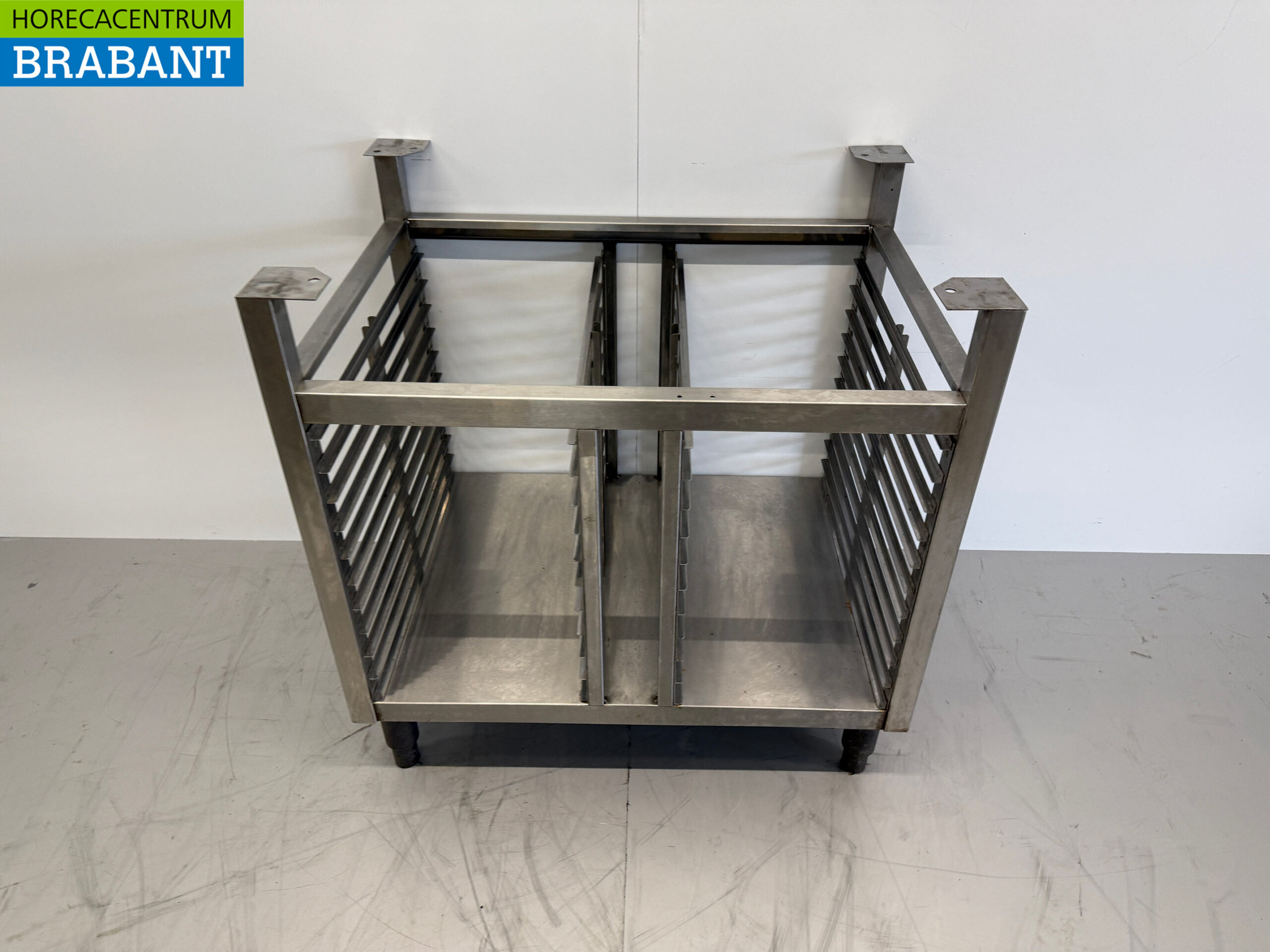 Edelstahlsockel mit Einlegeboden für Dampfgarer / Backofen 88,5 x 63,5 x 89 cm