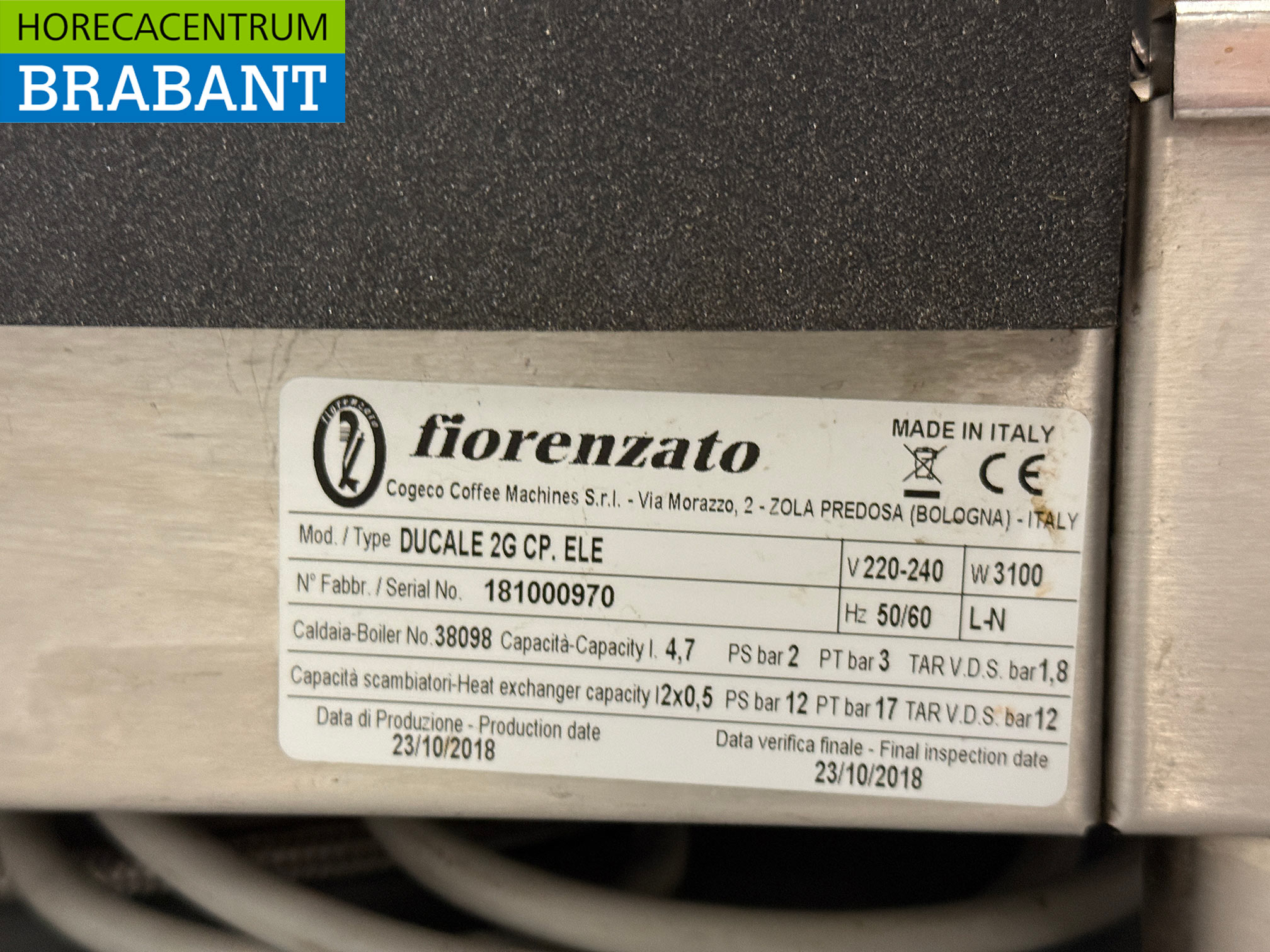 Fiorenzato 2-Gruppen-Espressomaschine aus Edelstahl 230V Horeca – Bild 5