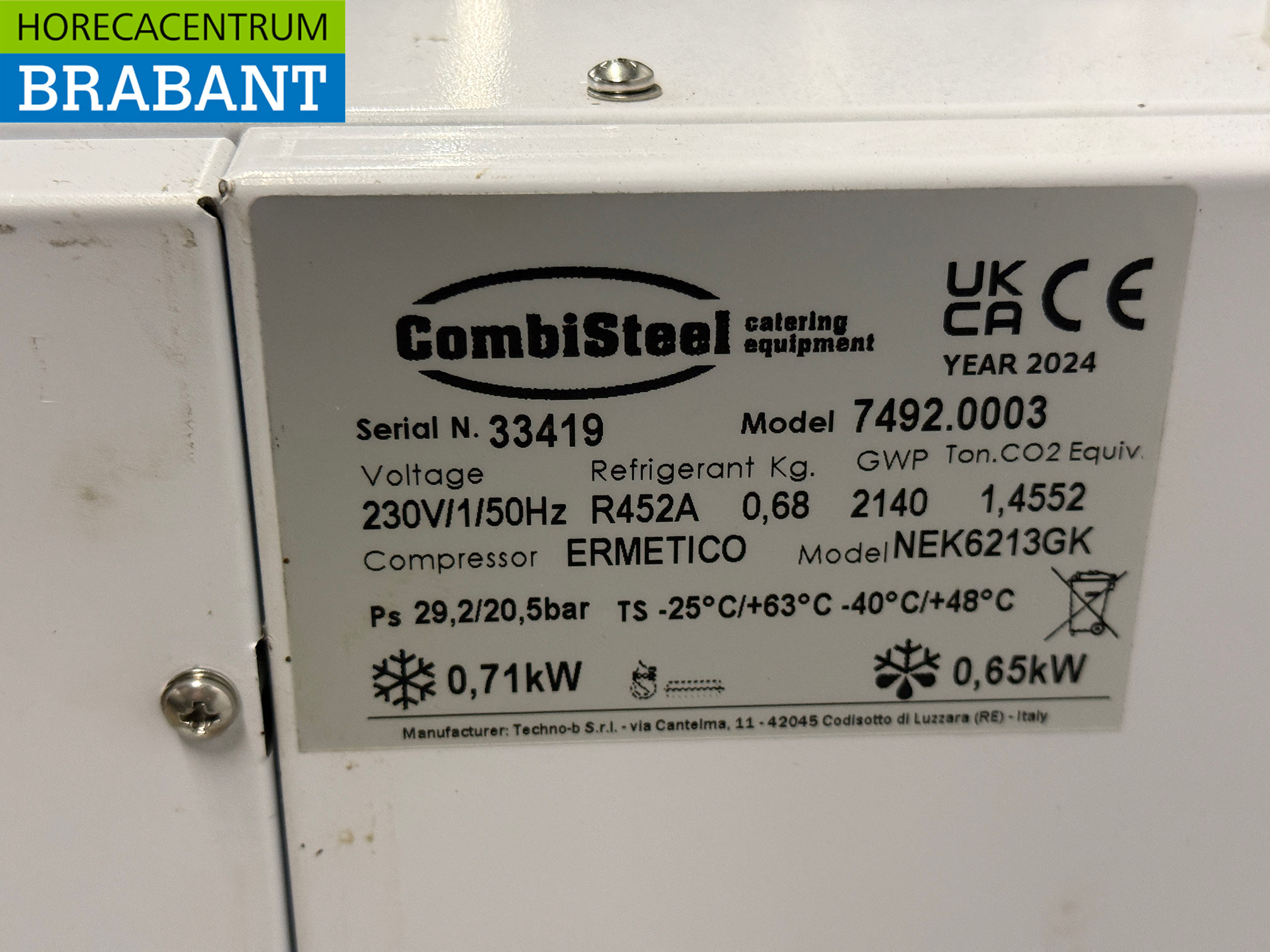 Combisteel Kühlgerät Monoblock Wandgerät 7.4 m3 230V Horeca – Bild 5