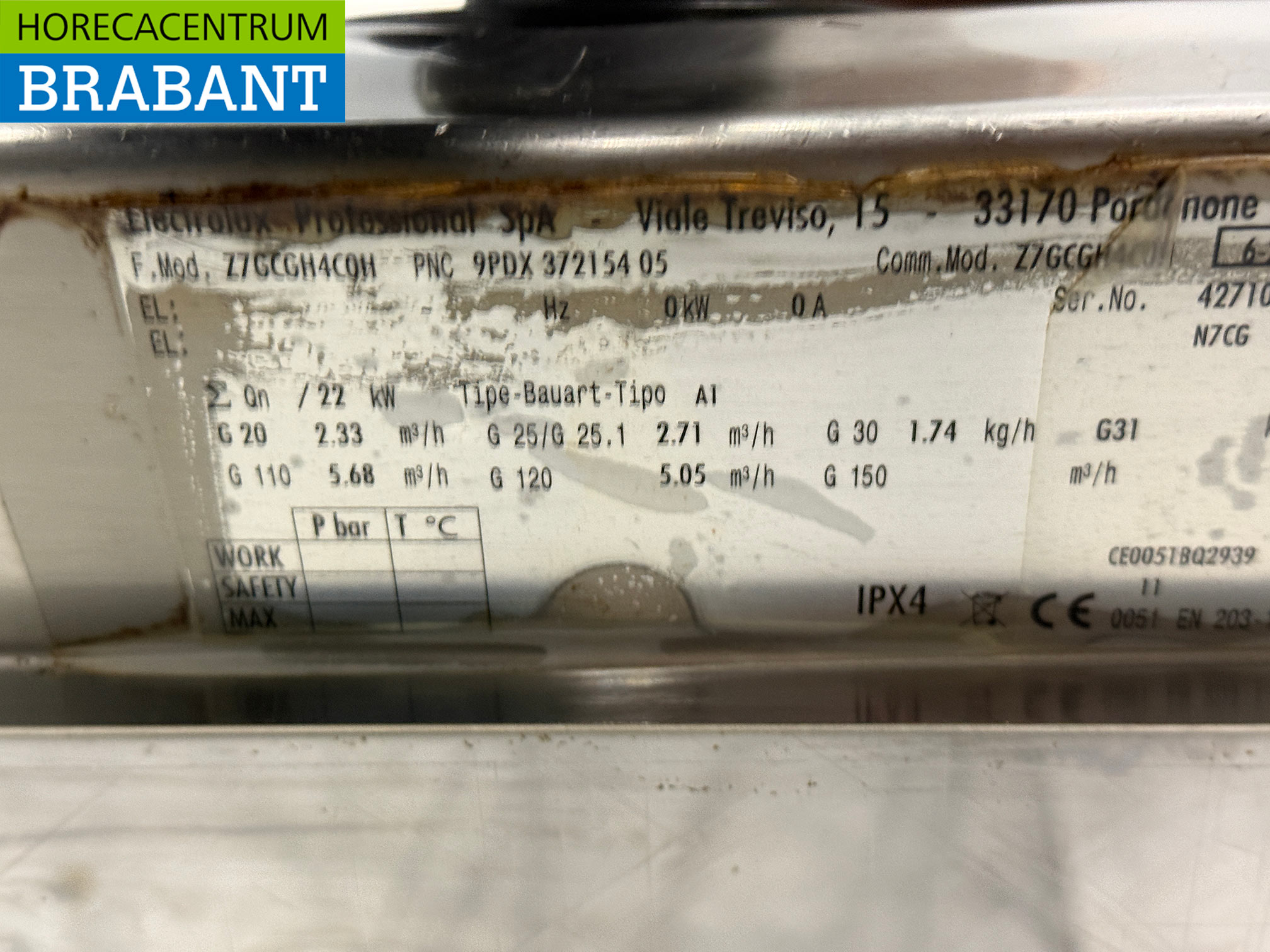 Zanussi 4-Flammen-Herd aus Edelstahl 80 cm GAS Catering – Bild 5