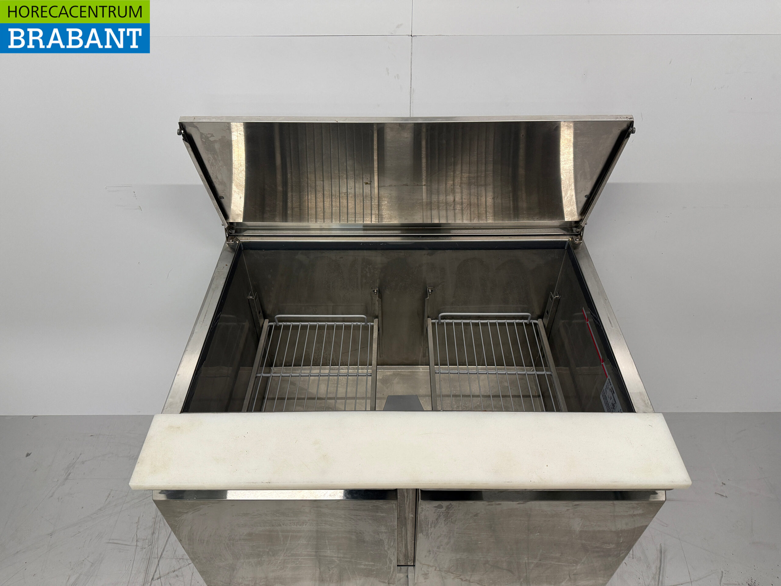 Edelstahl Kühltheke 2 Türen 90 cm 230V Horeca – Bild 4