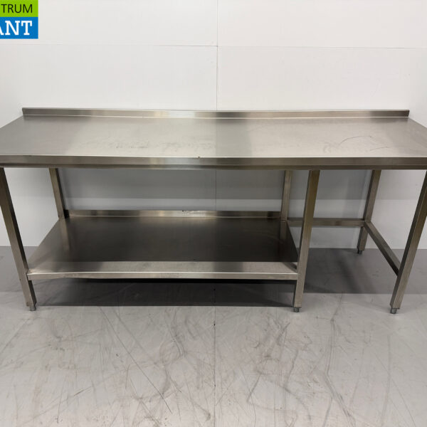 Edelstahl-Arbeitstisch mit Zwischenboden 225,7 x 72 x 93 cm Catering