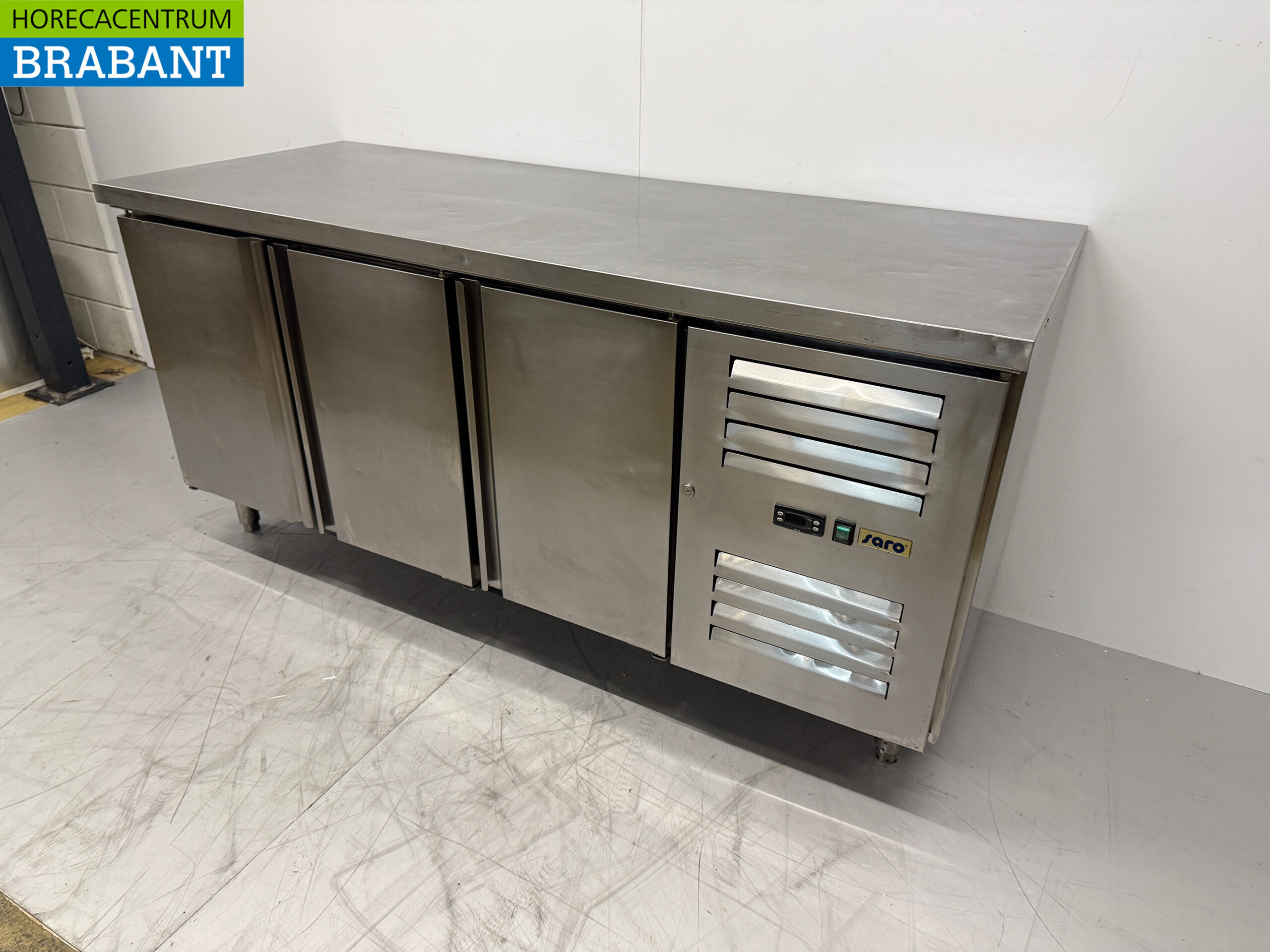 Saro Kühlschrank aus Edelstahl 3 Türen 179,5 cm 230V Horeca – Bild 2