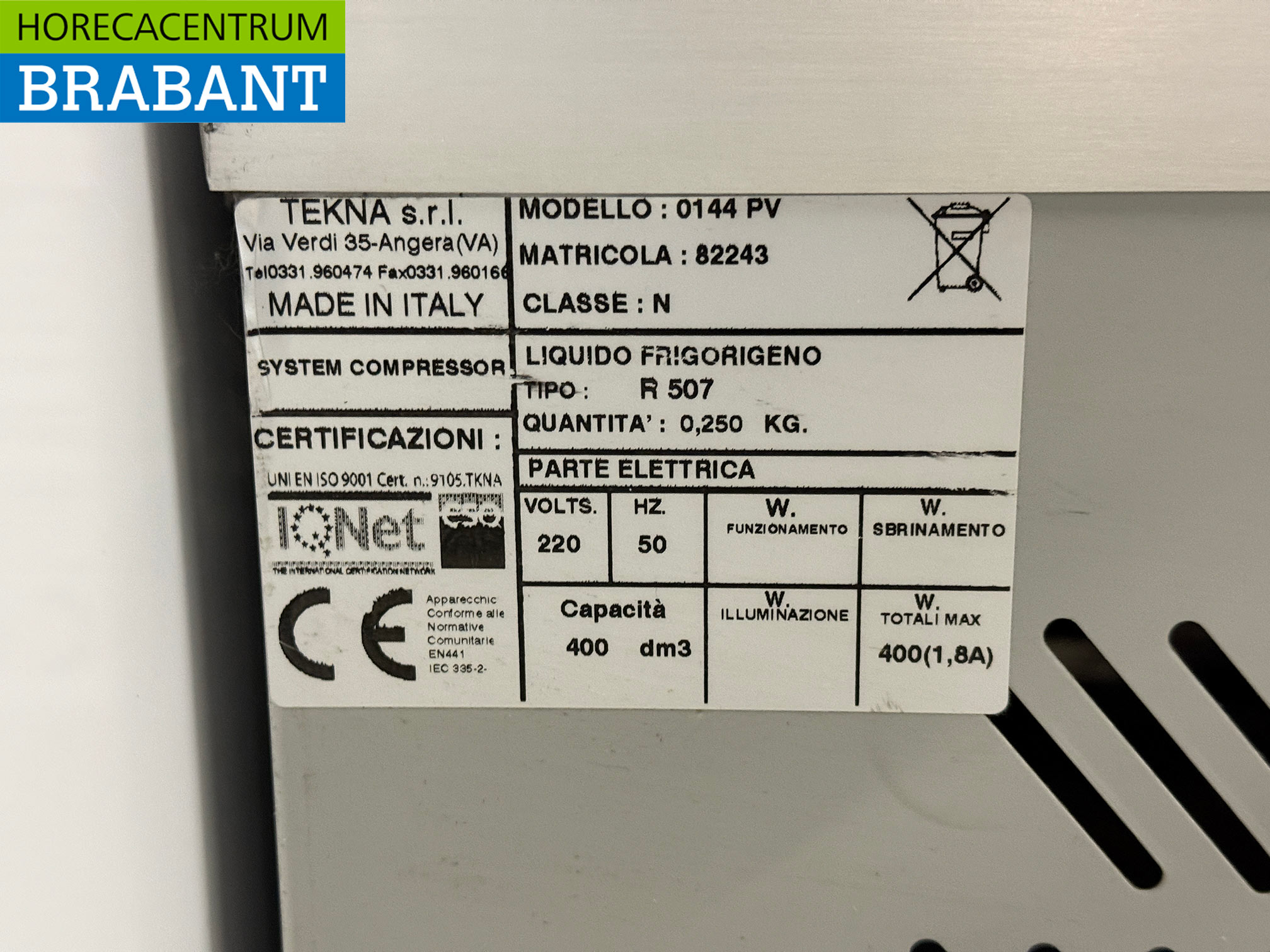 Tekna Mobile Gebäckvitrine 67 cm 230V Horeca – Bild 5