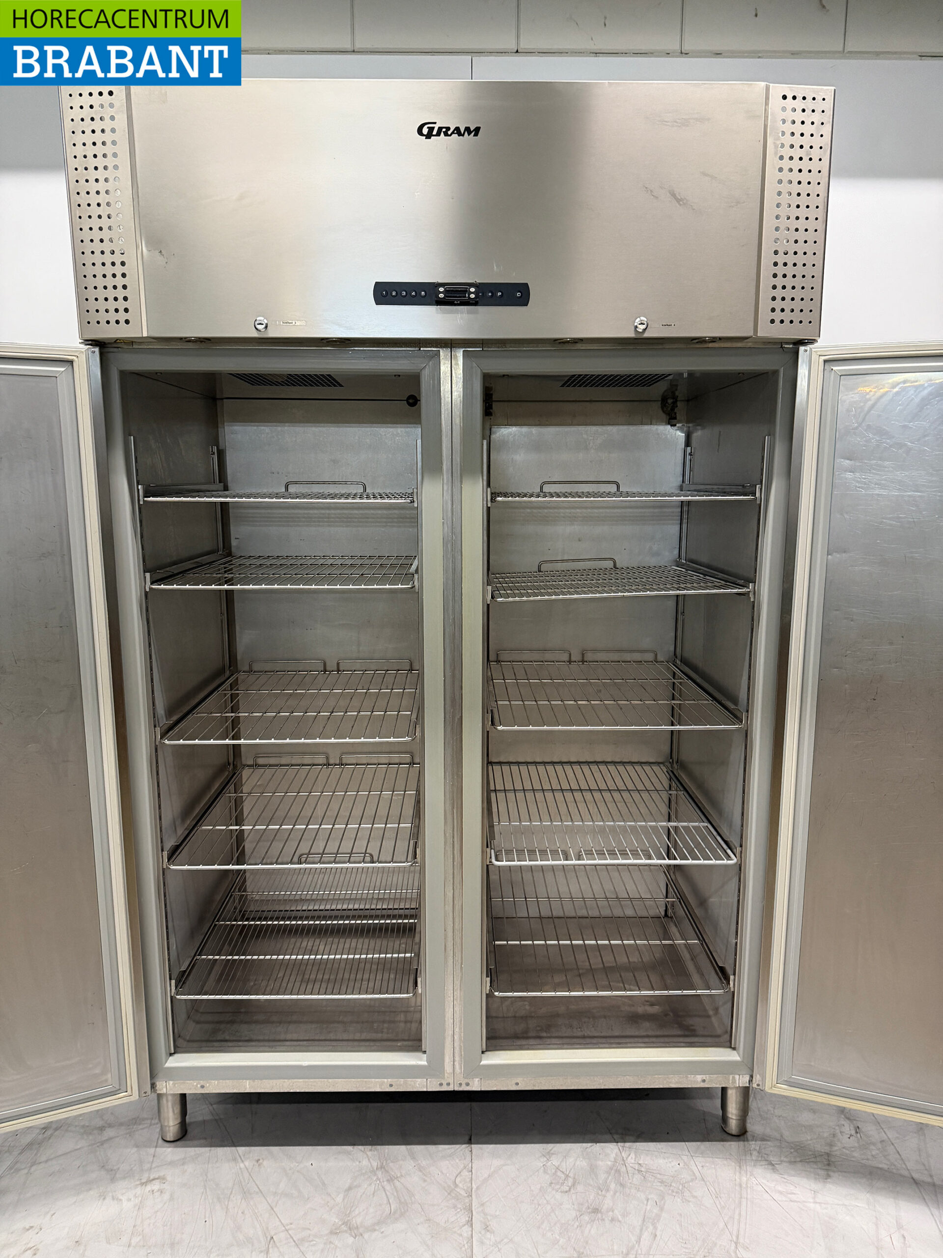 Edelstahl Gram Doppeltür-Kühlschrank 1400 Liter 230V Horeca – Bild 4