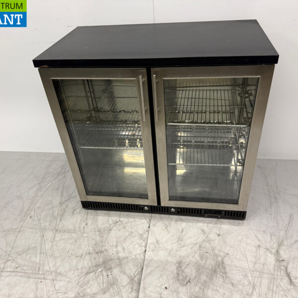 Serrco Bar Cooler aus Edelstahl 2 Glas-Scharniertüren 92 cm 230V Horeca